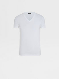 ホワイト ストレッチコットン Tシャツ SS24 22493626 | Zegna JP