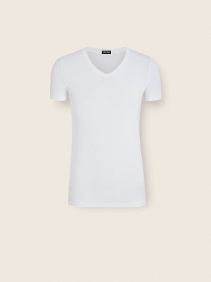 ホワイト ストレッチモダール Tシャツ FW25 22493628 | Zegna JP