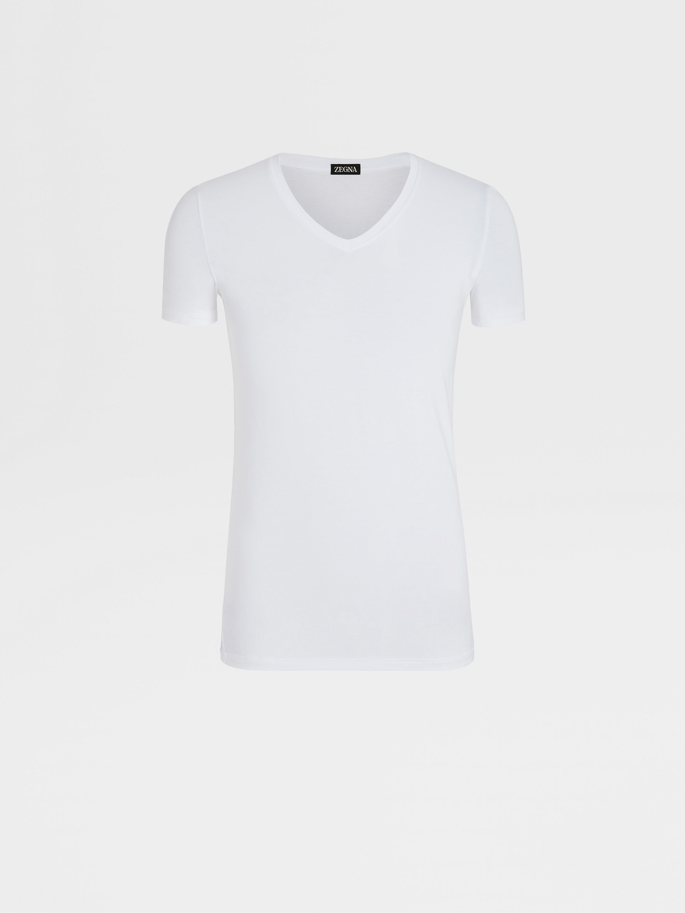 White Stretch Modal T-shirt Main product photo