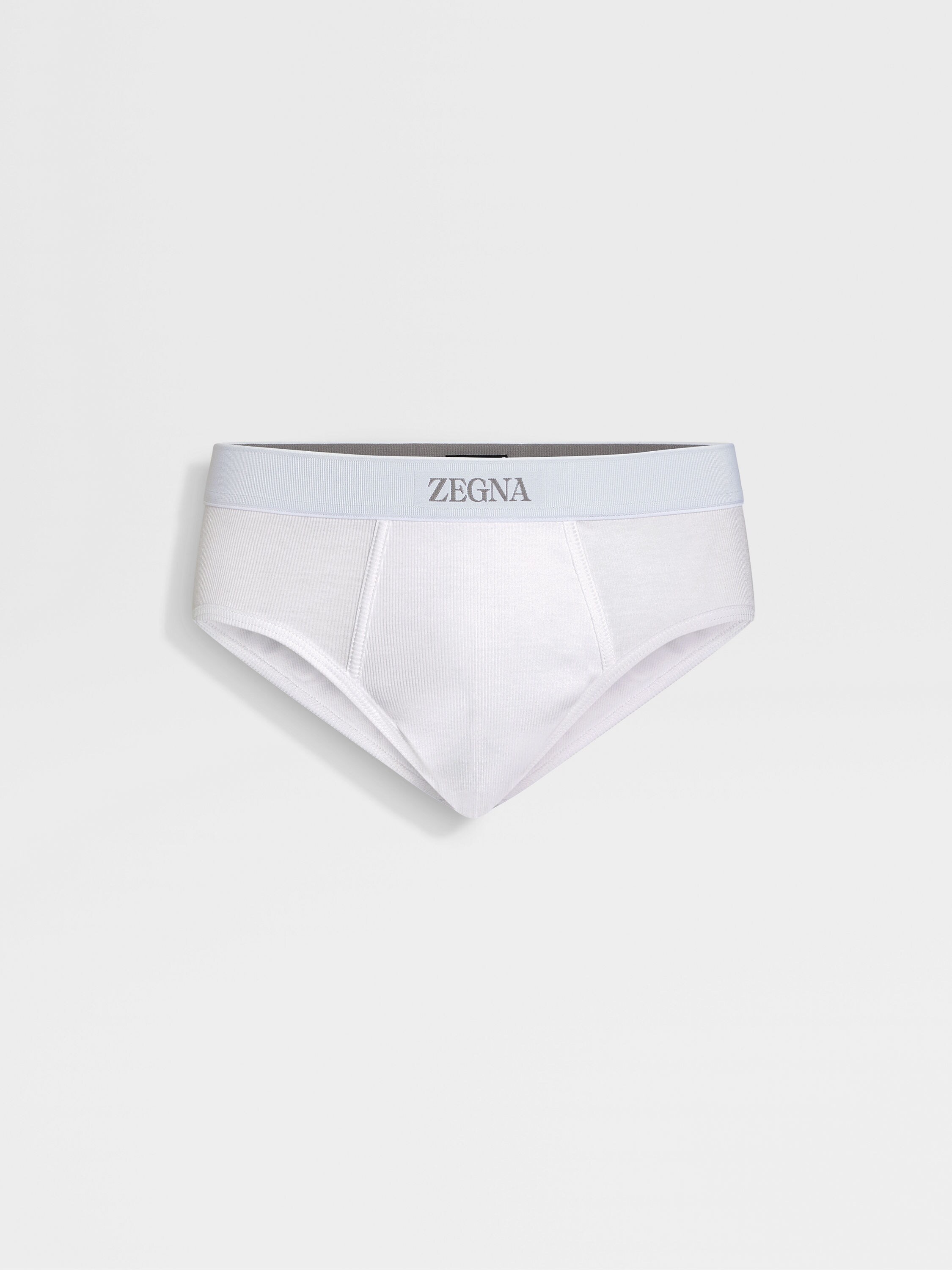 White Cotton Blend Brief 