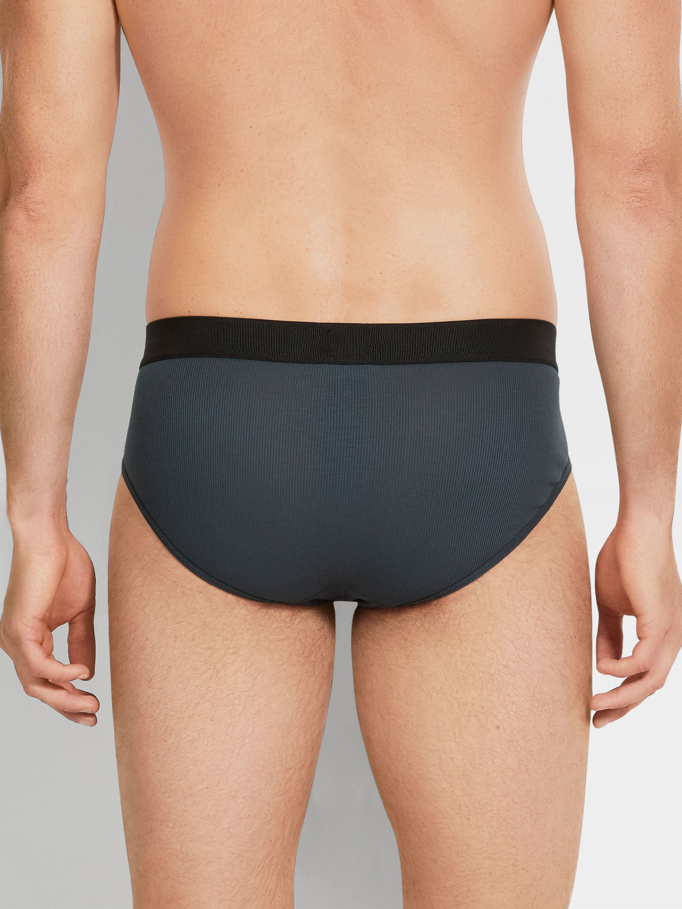 Blue Cotton Blend Briefs Product detail photo #2