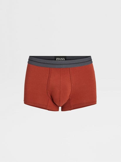 Red Stretch Cotton Blend Trunks FW23 28129194