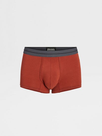 Red Stretch Cotton Blend Trunks FW23 28129194