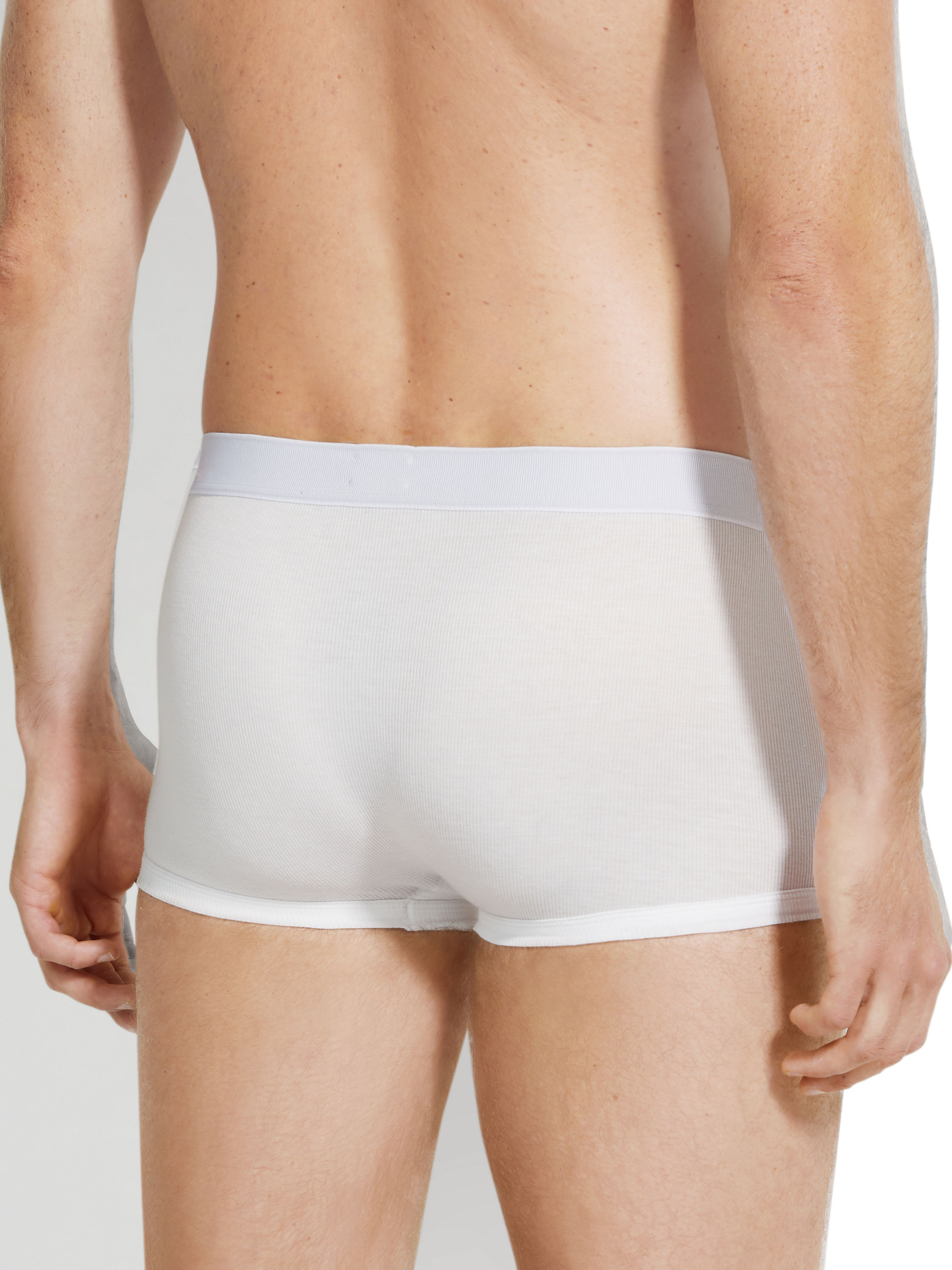 White Cotton Blend Trunks Product detail photo #2