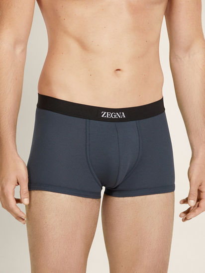 ブルー コットン混紡トランクス FW26 33991372 | Zegna JP