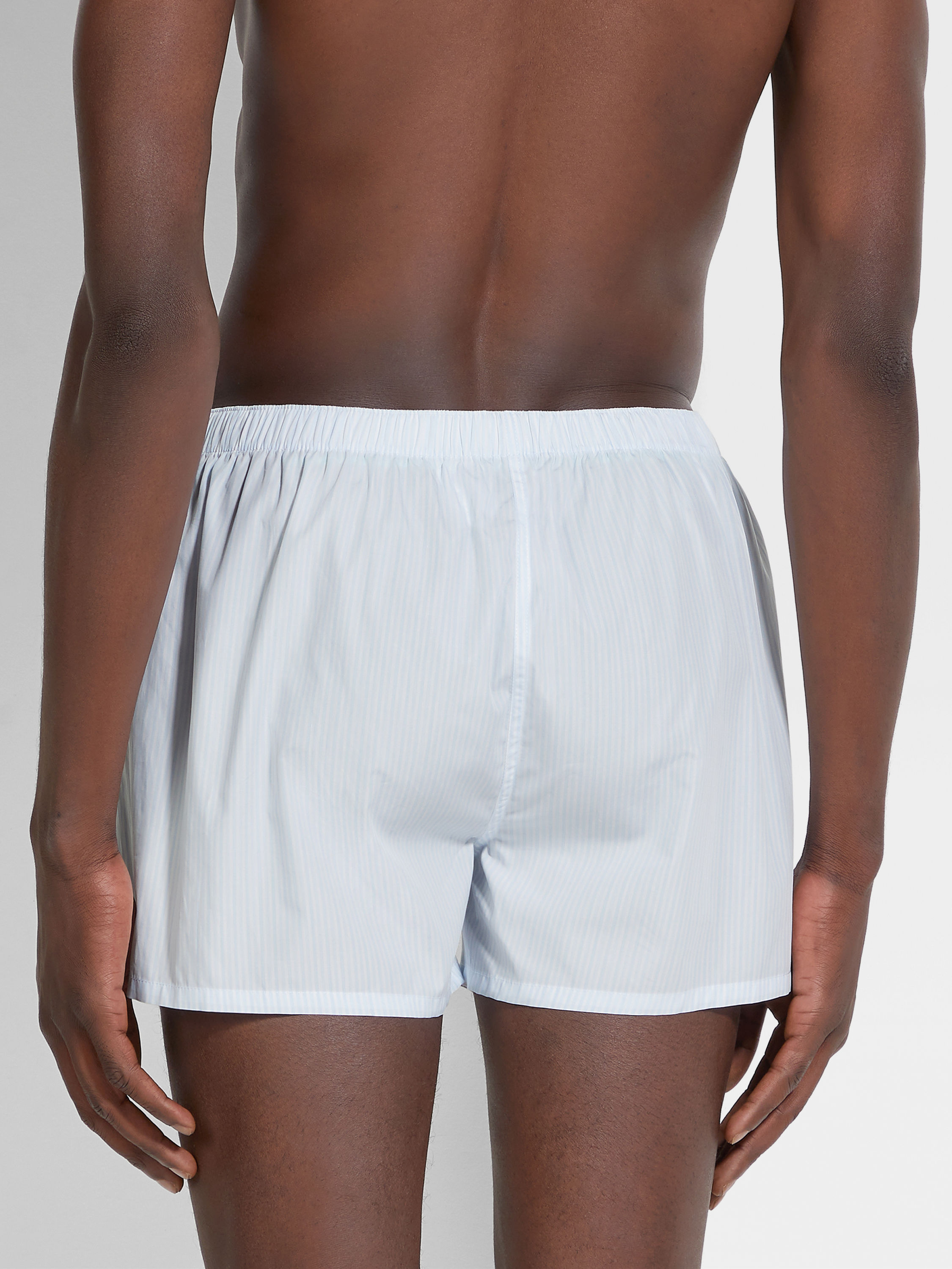 淺藍色棉質平口褲 產品細節圖 #2