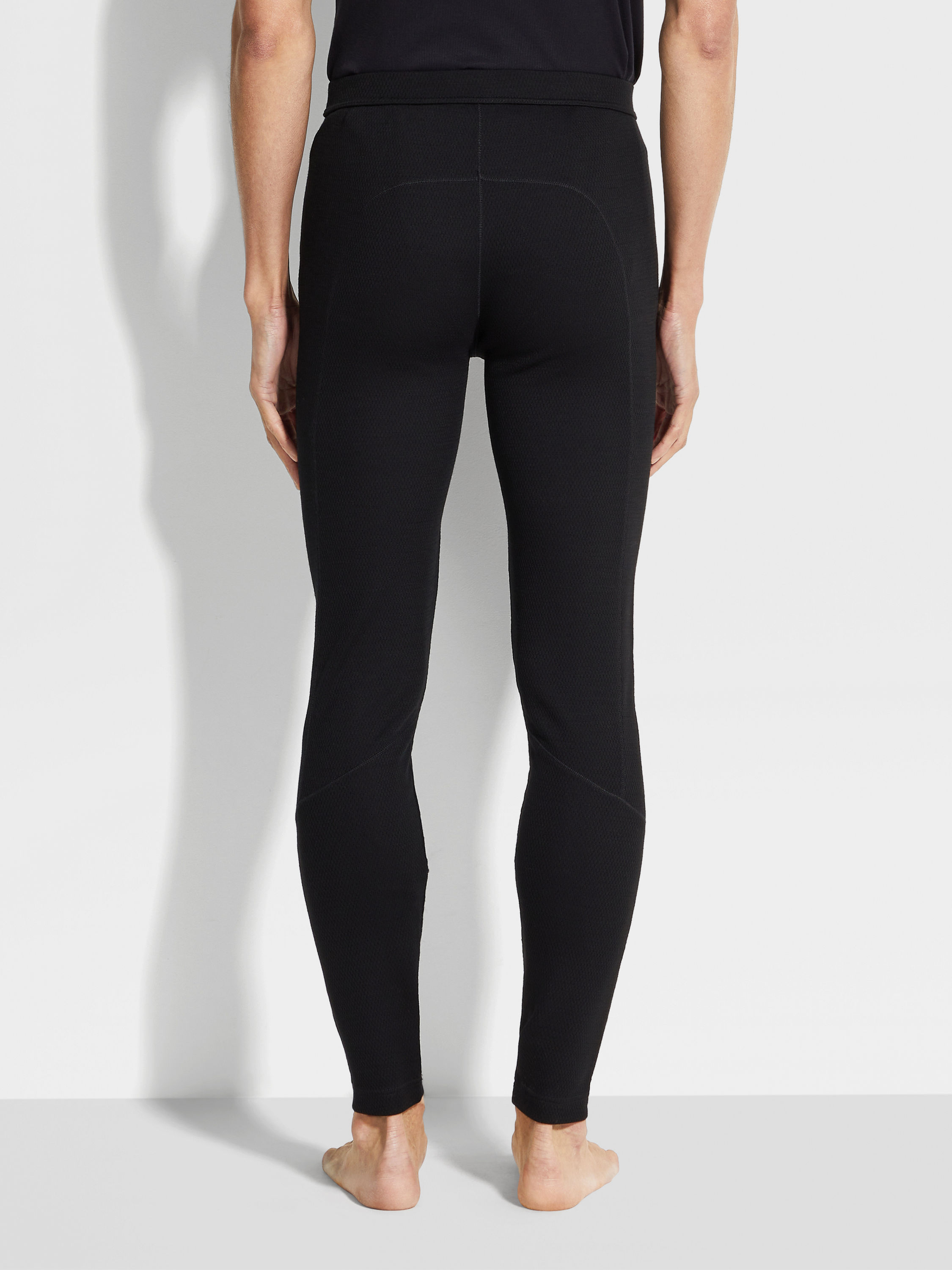 黑色羊毛內搭長褲 產品細節圖 #3