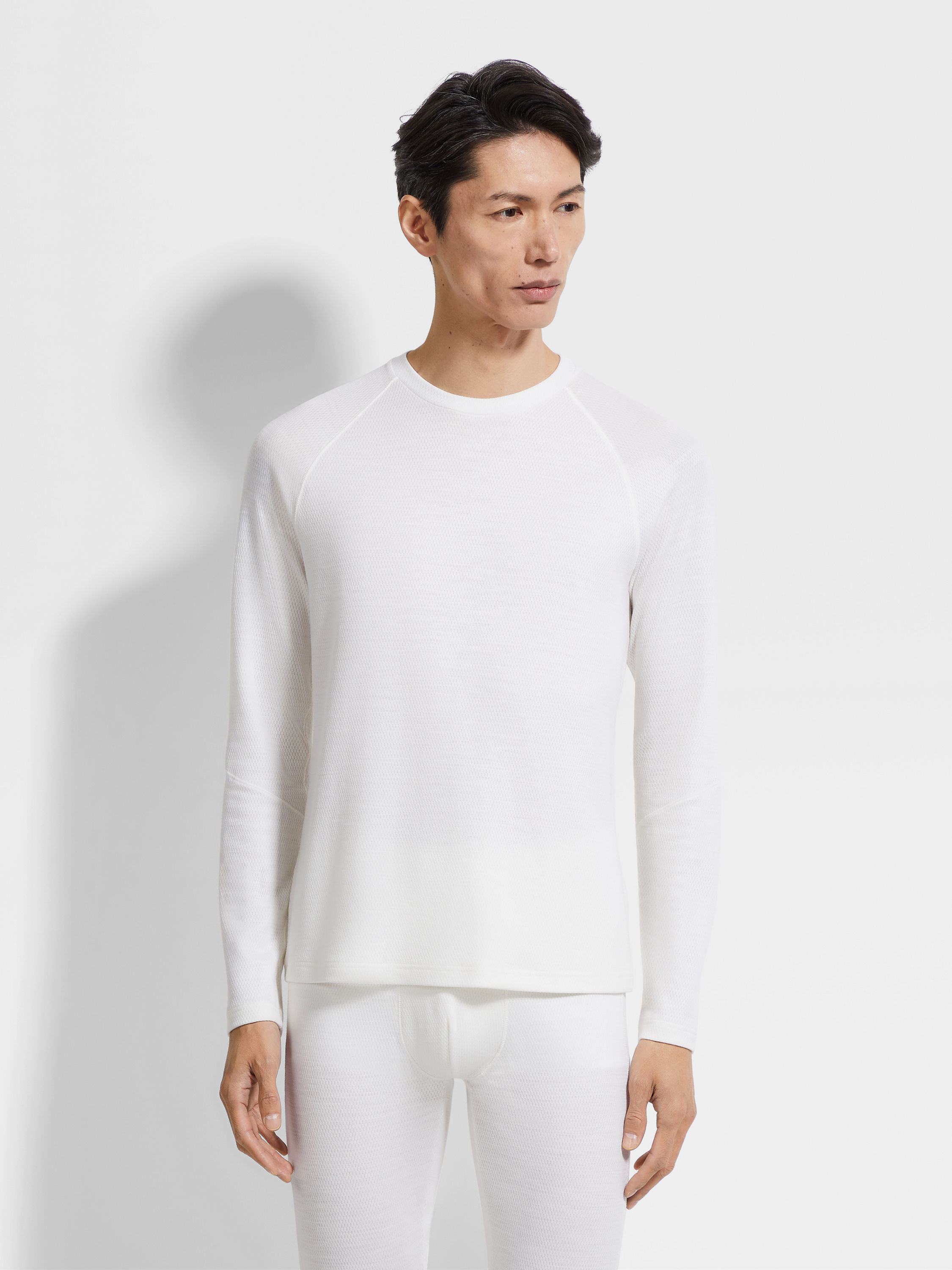 白色羊毛 T 恤 产品细节图 #2