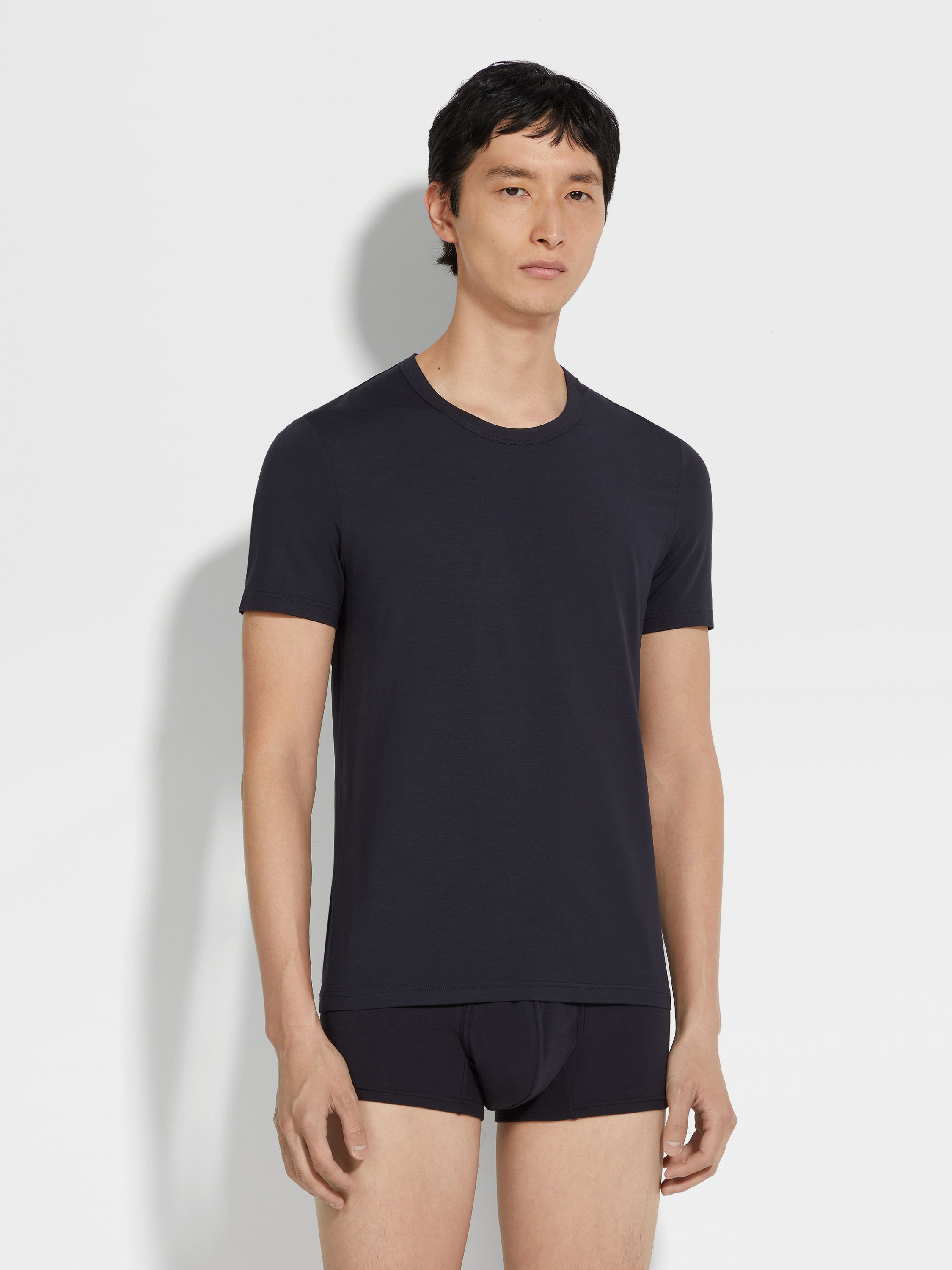 T-Shirt aus SeaCell in Marineblau Detailfoto #2 des Produkts