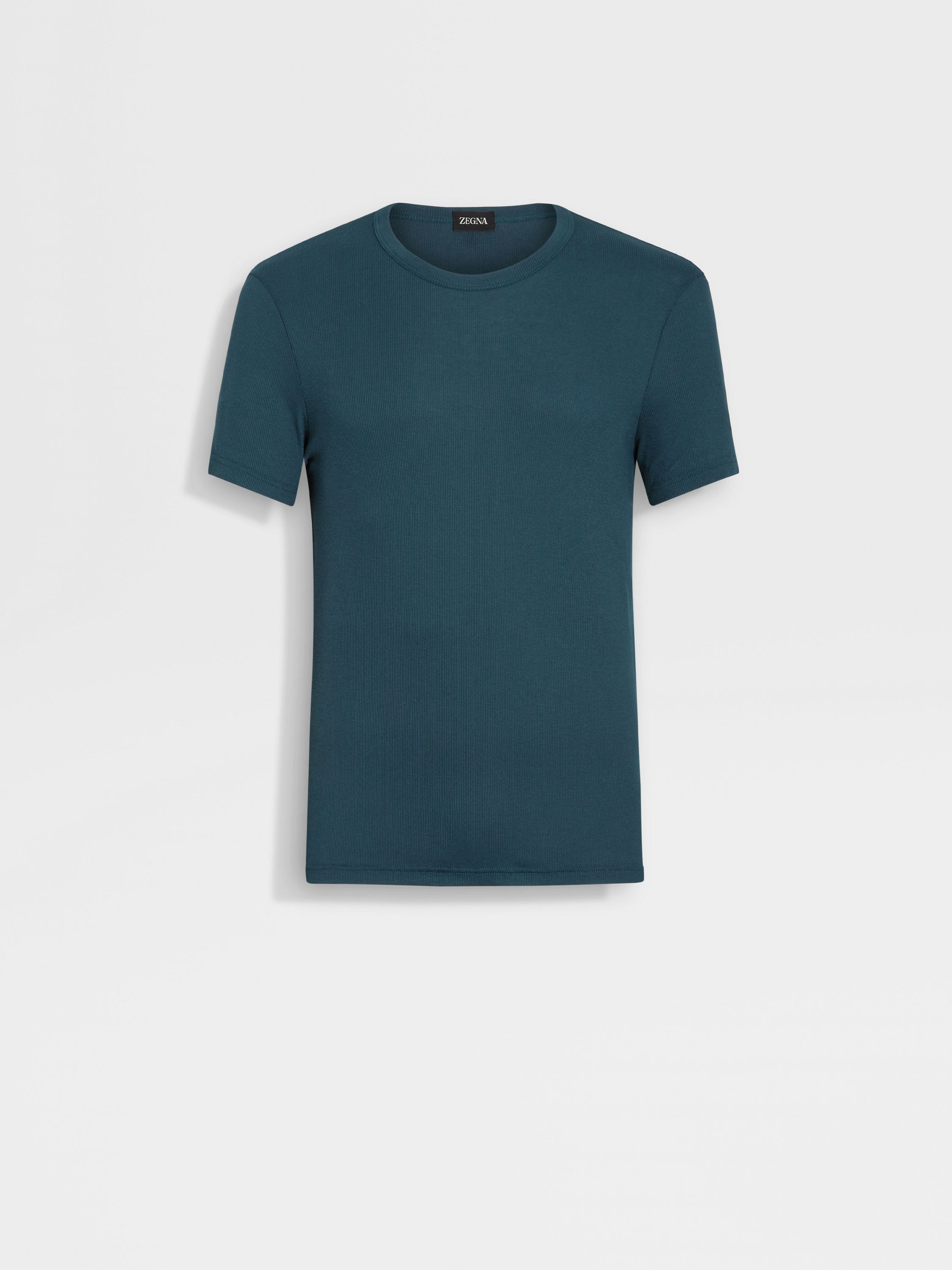 Dark Green Cotton and Modal T-shirt Main product photo