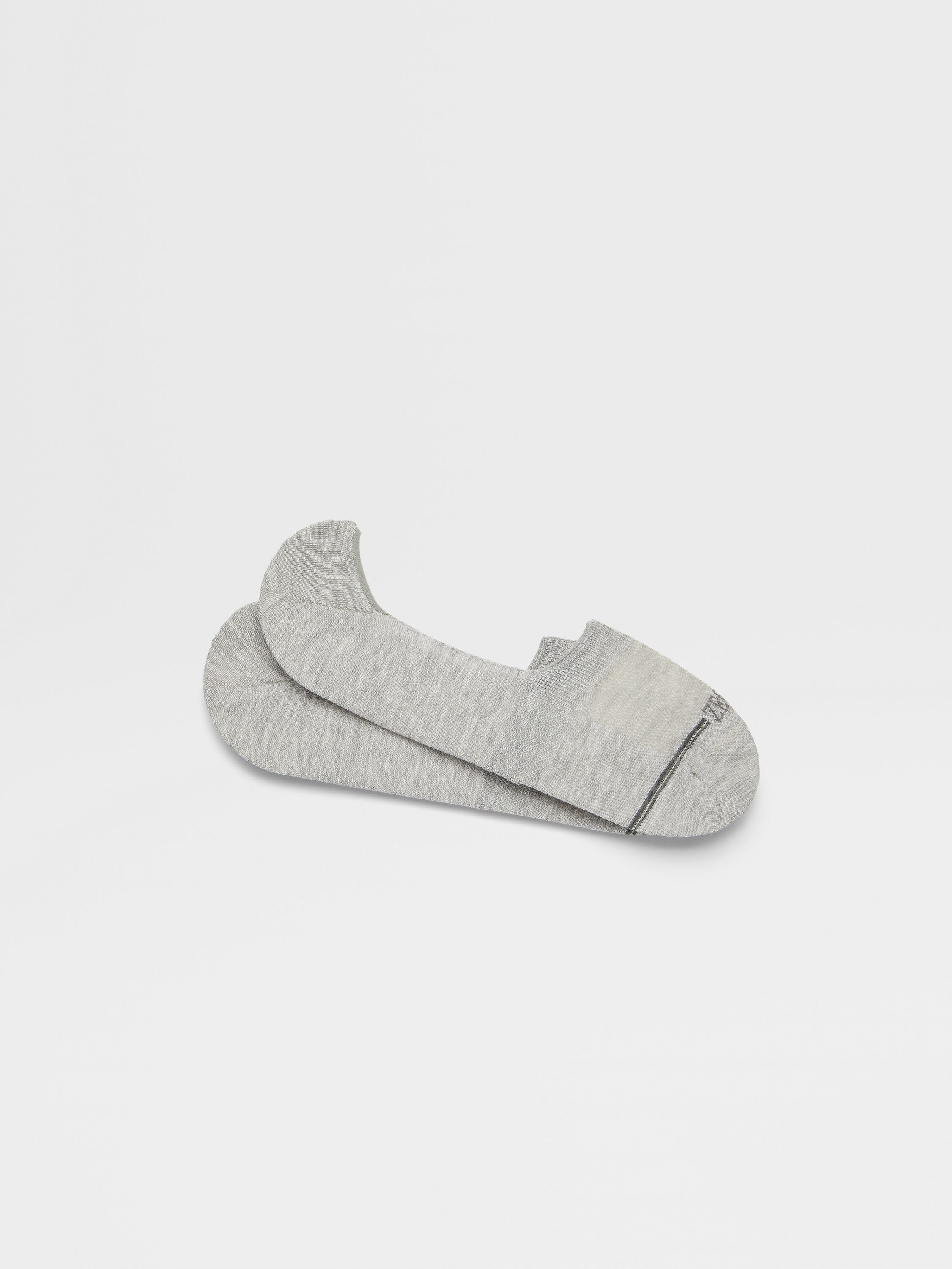 Grey Mélange Cotton Blend Socks