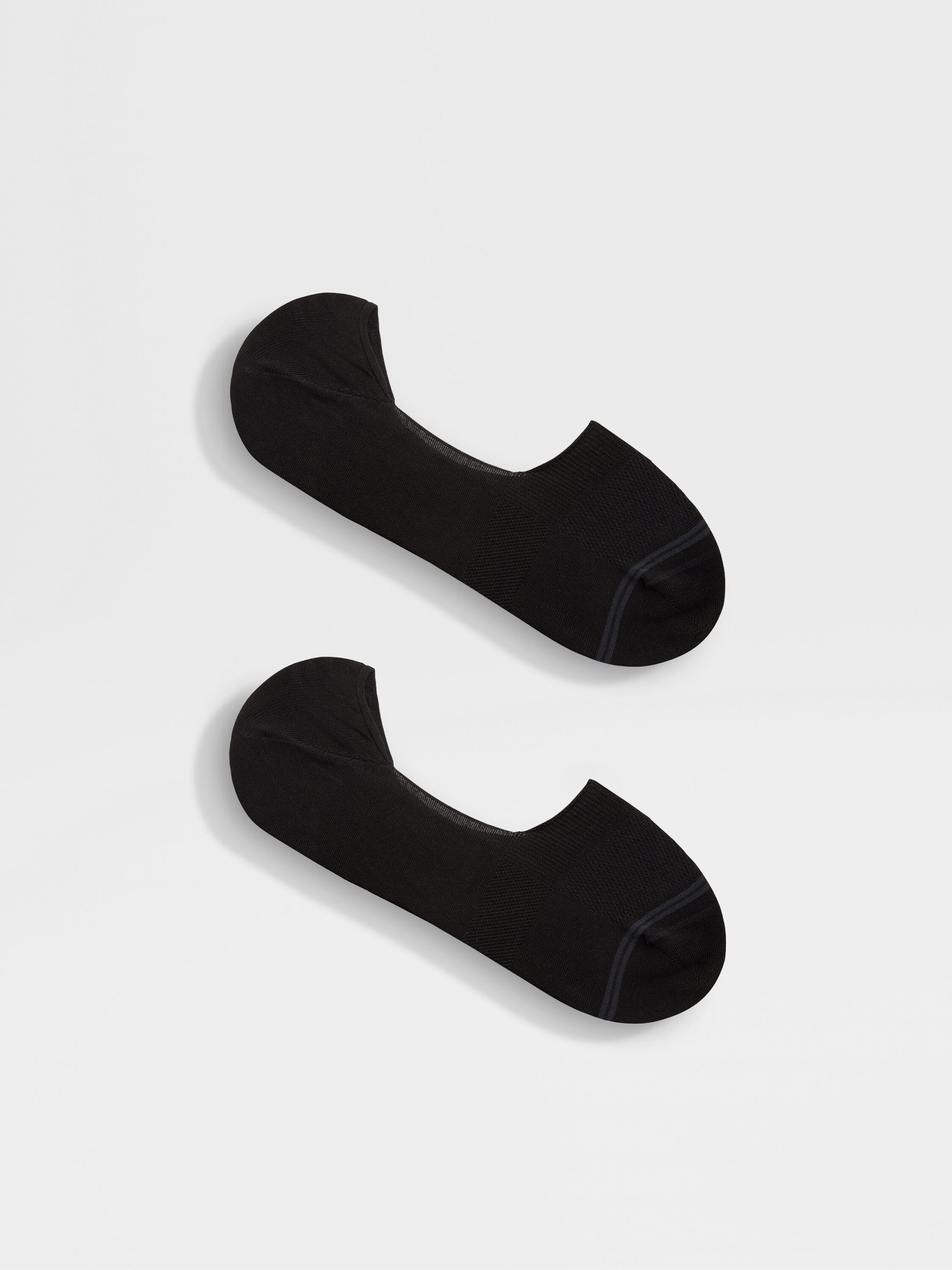 Black Cotton Blend Socks Product detail photo #2