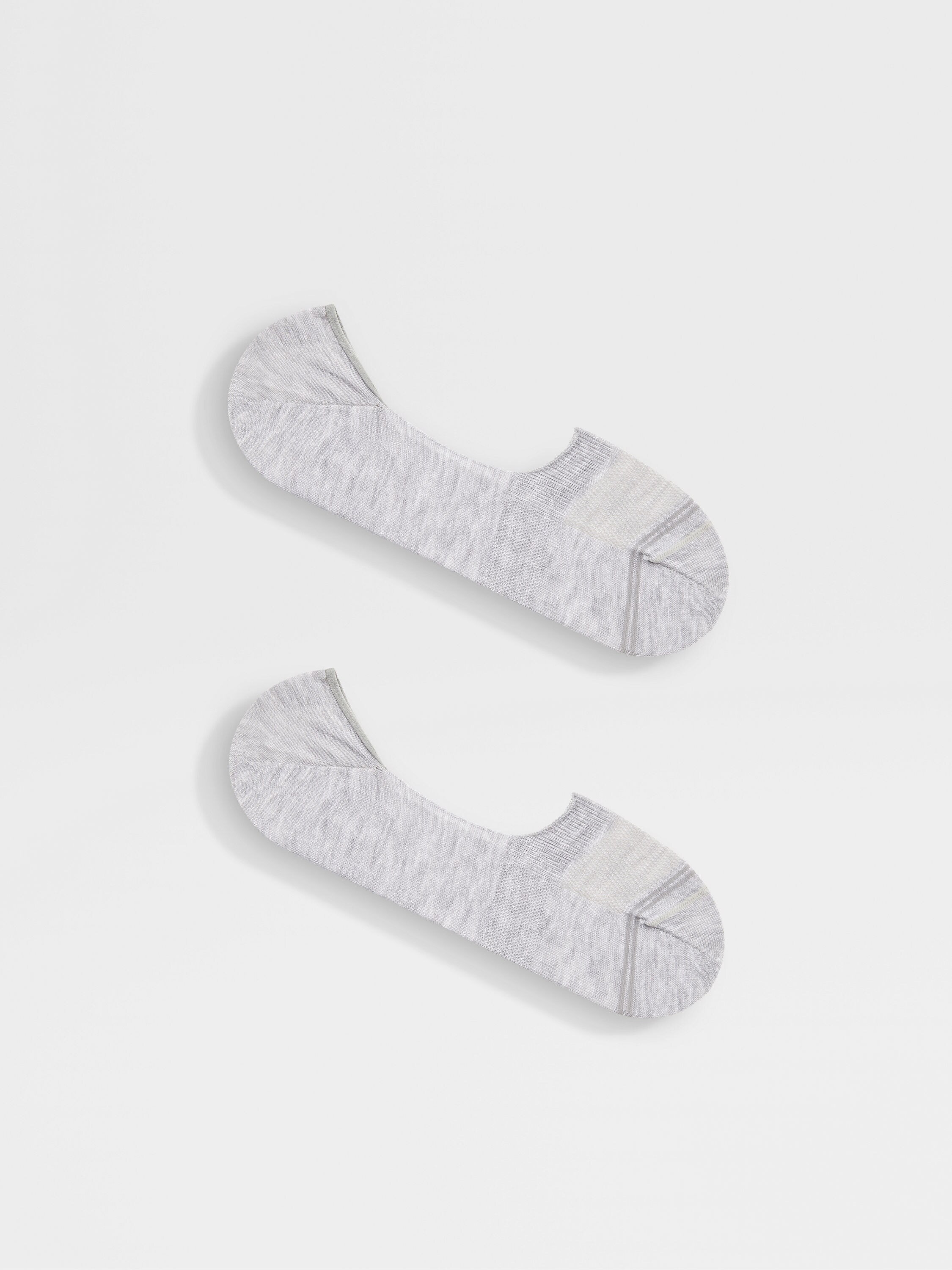Grey Mélange Cotton Blend Socks Product detail photo #2
