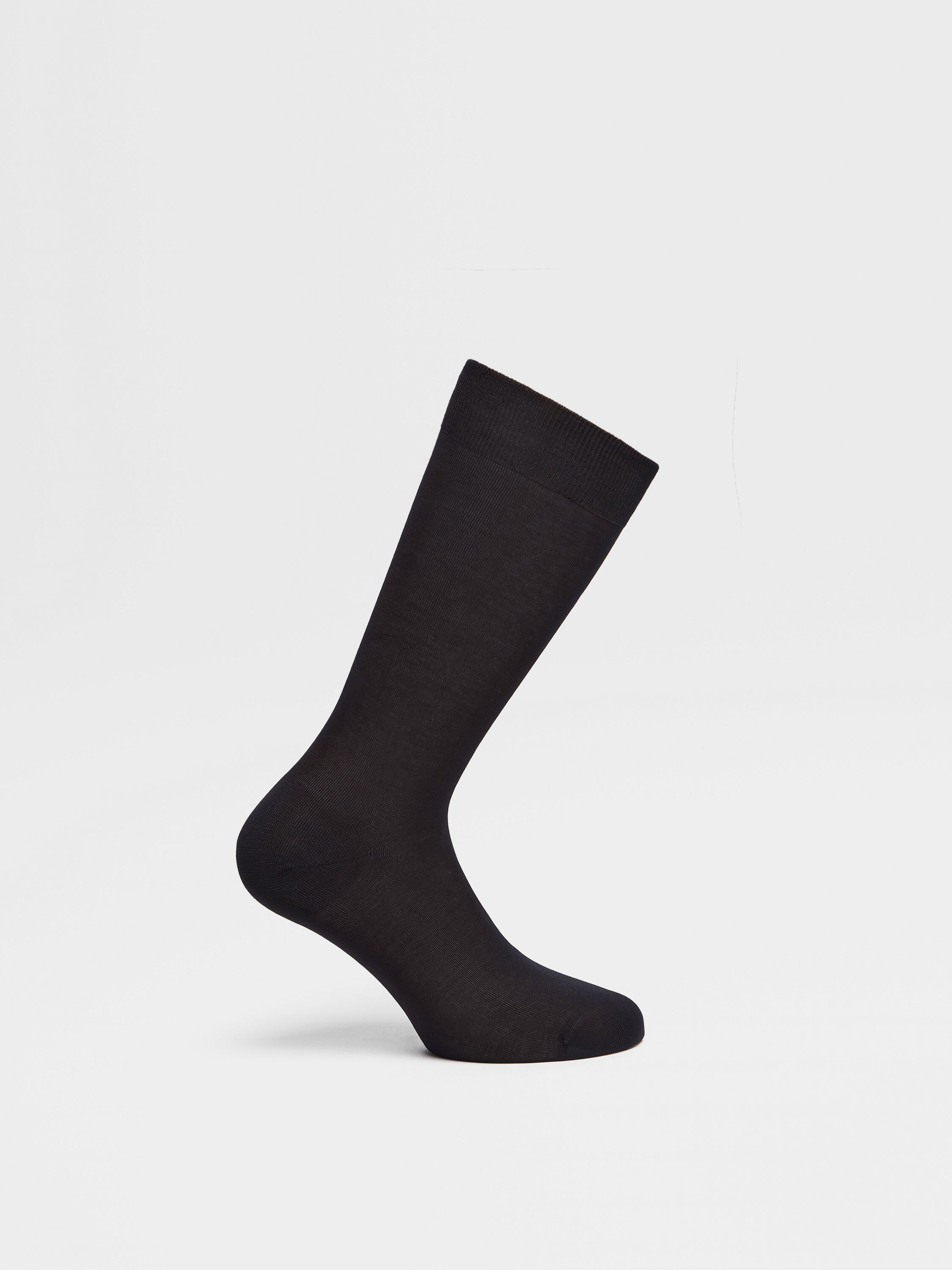 Black Cotton Socks Product detail photo #2