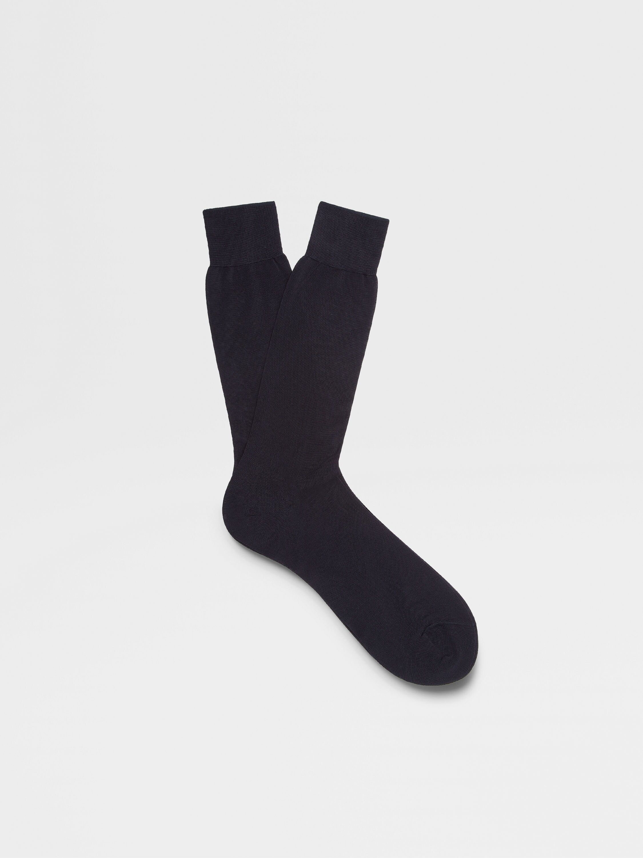 Navy Blue Cotton Socks Main product photo