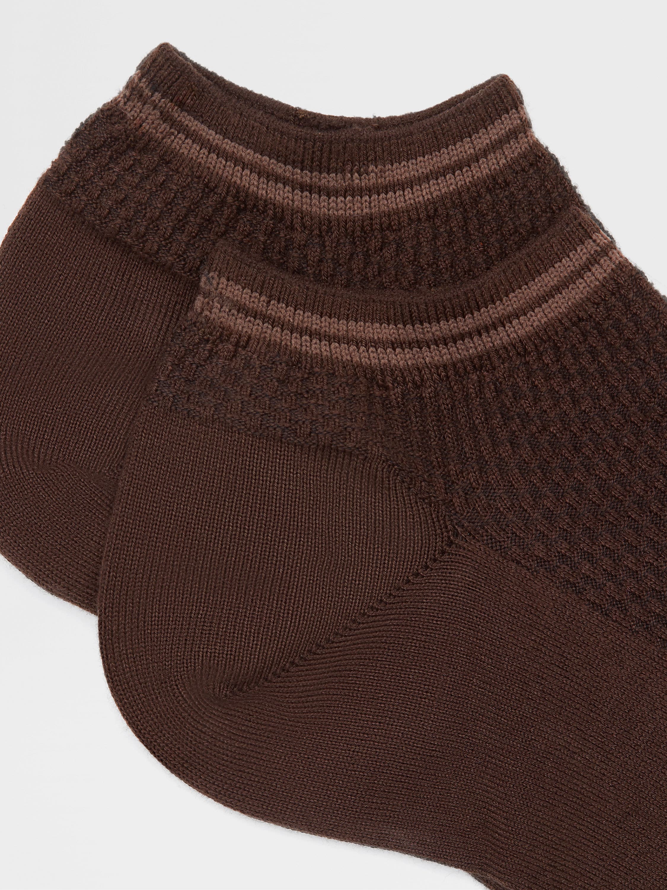 Brown Cotton Blend Socks Product detail photo #1