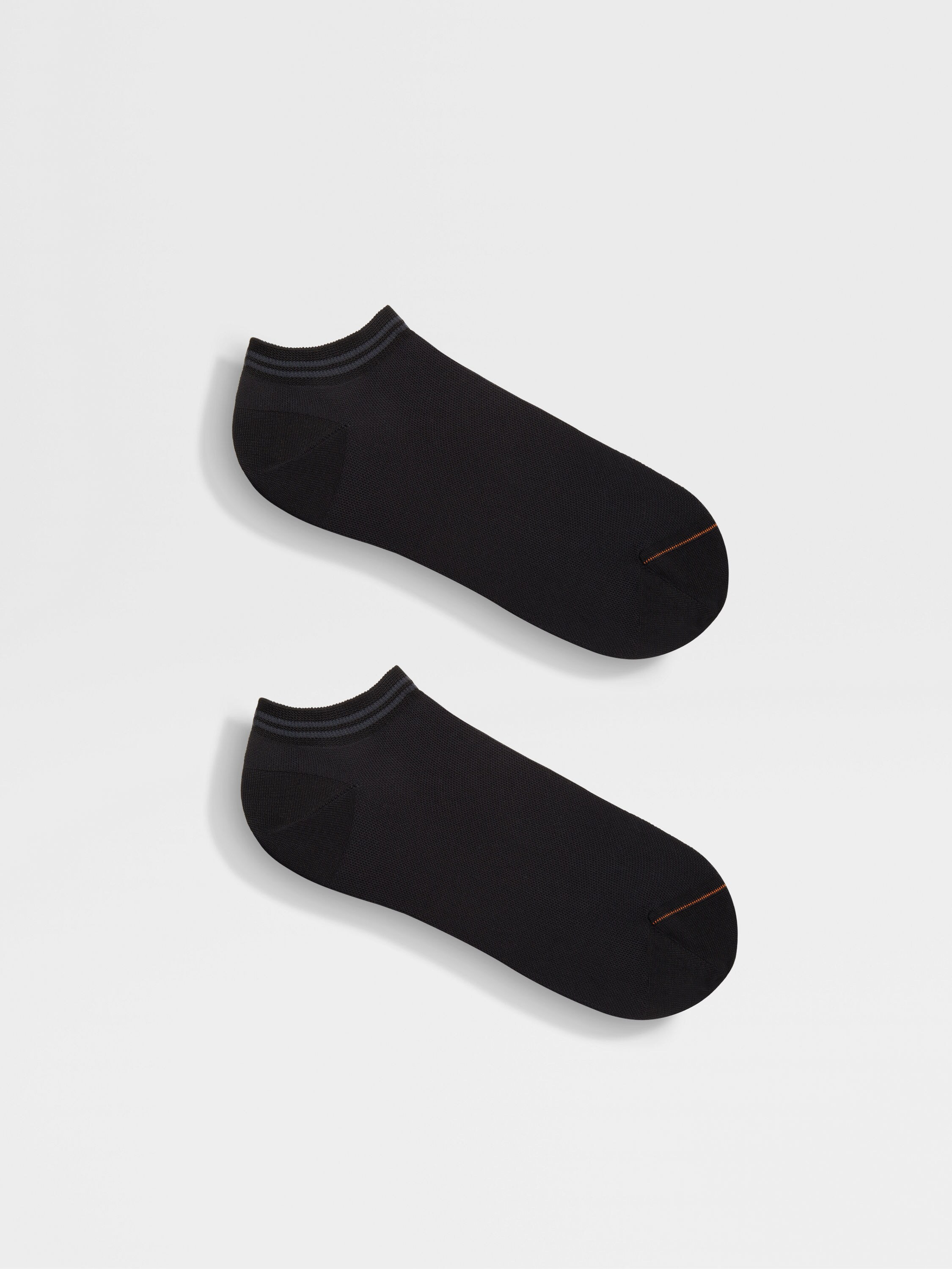 Black Cotton Blend Socks Product detail photo #2