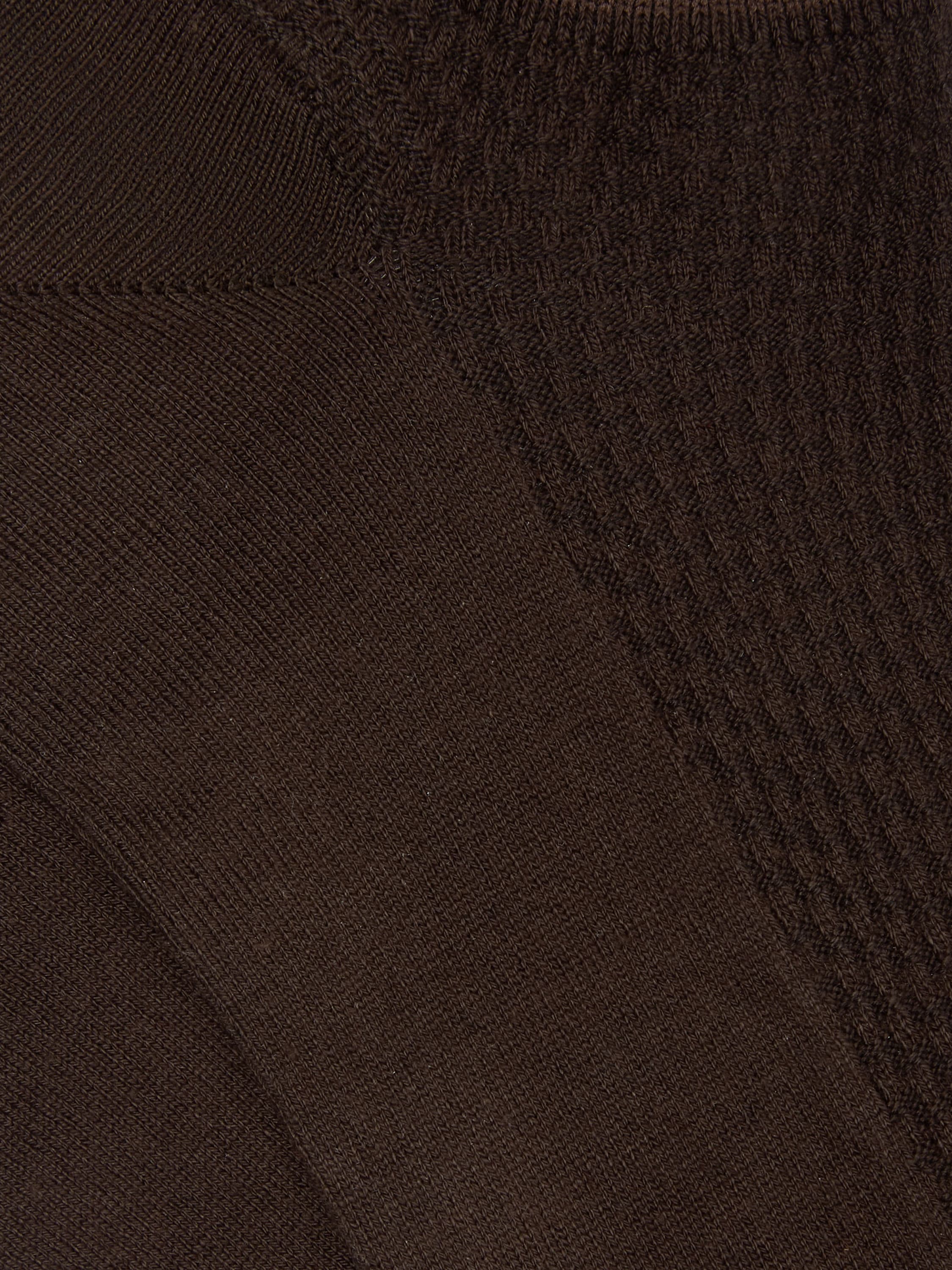 Dark Brown Cotton Blend Socks Product detail photo #1