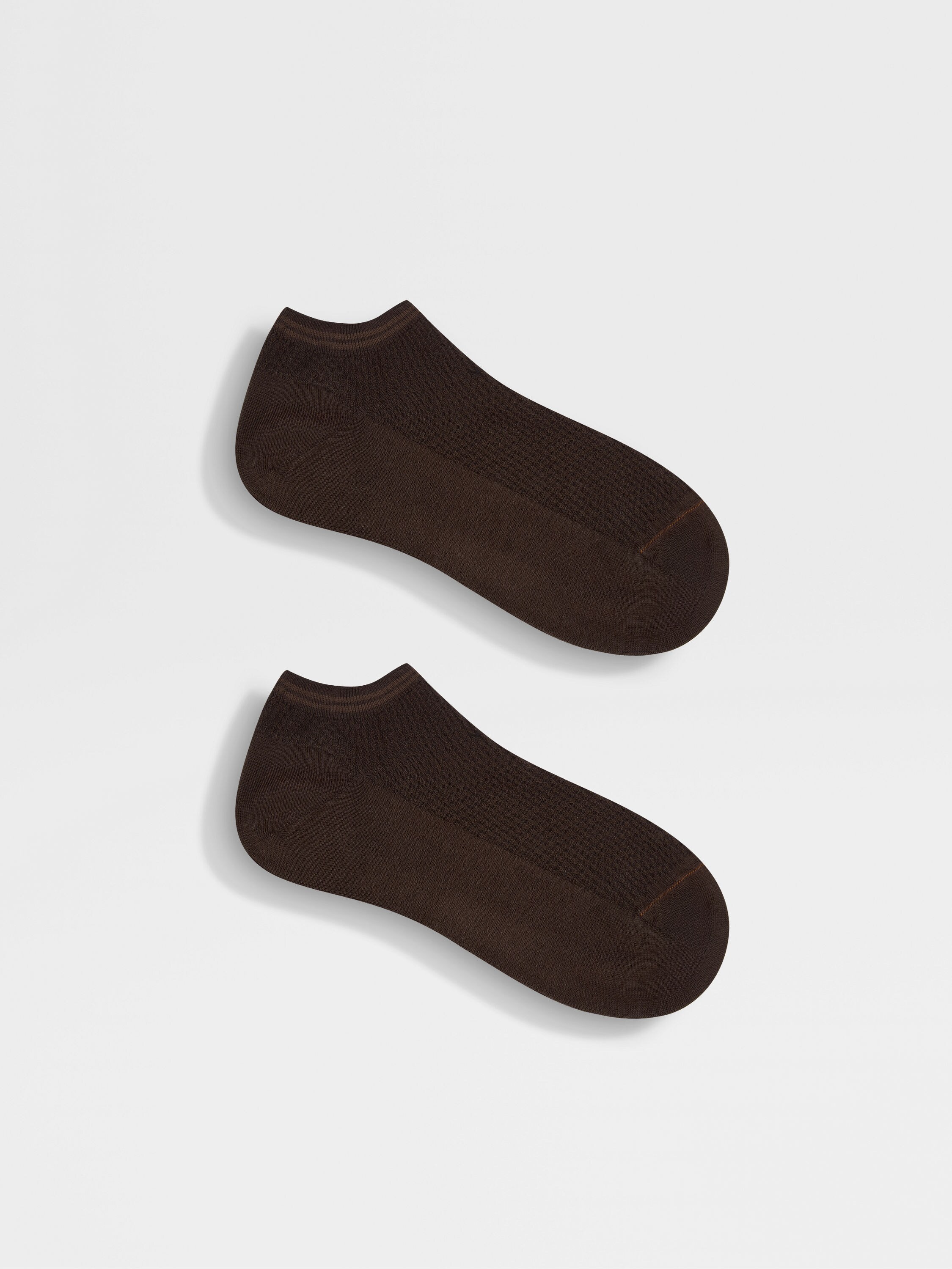 Dark Brown Cotton Blend Socks Product detail photo #2