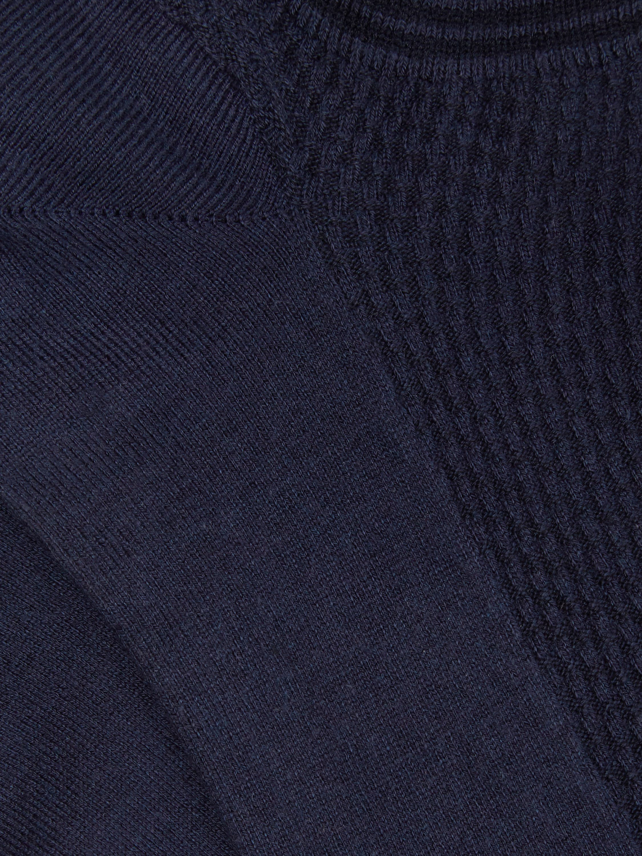 Ink Blue Cotton Blend Socks Product detail photo #1