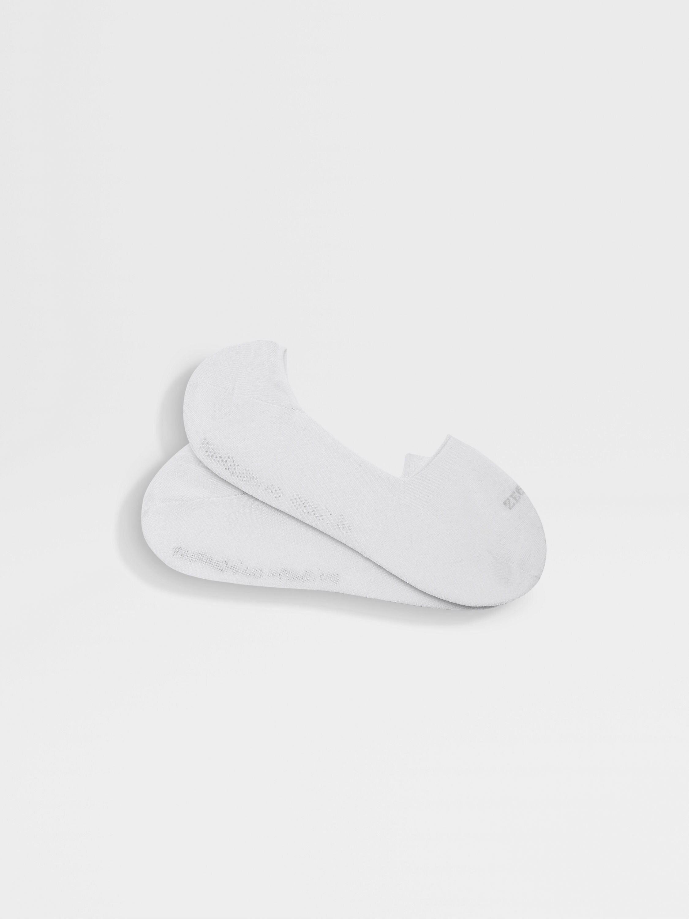 White Cotton Blend Socks 