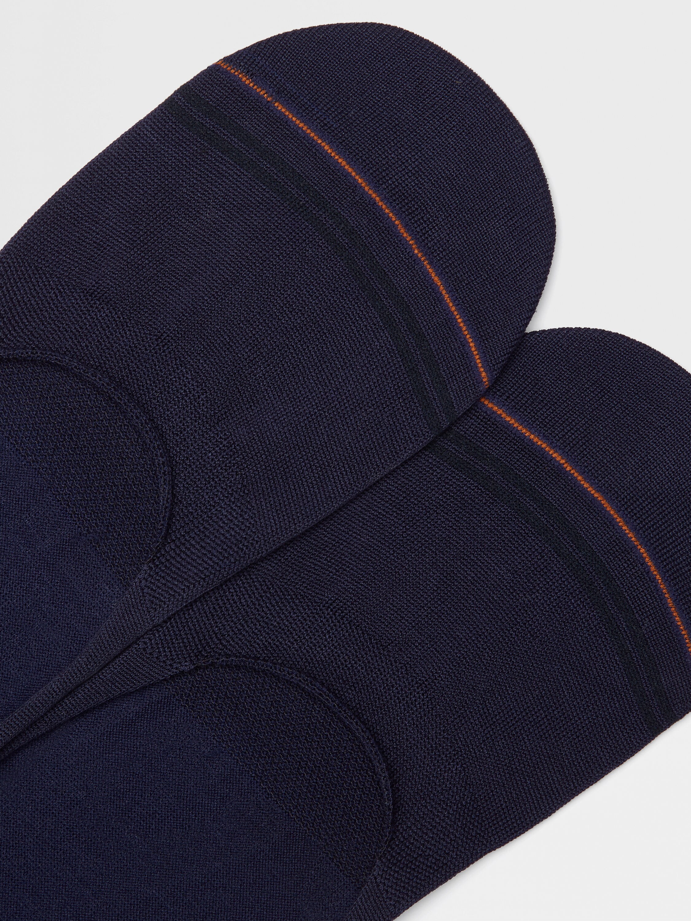 墨蓝色棉质混纺中筒袜 产品细节图 #1