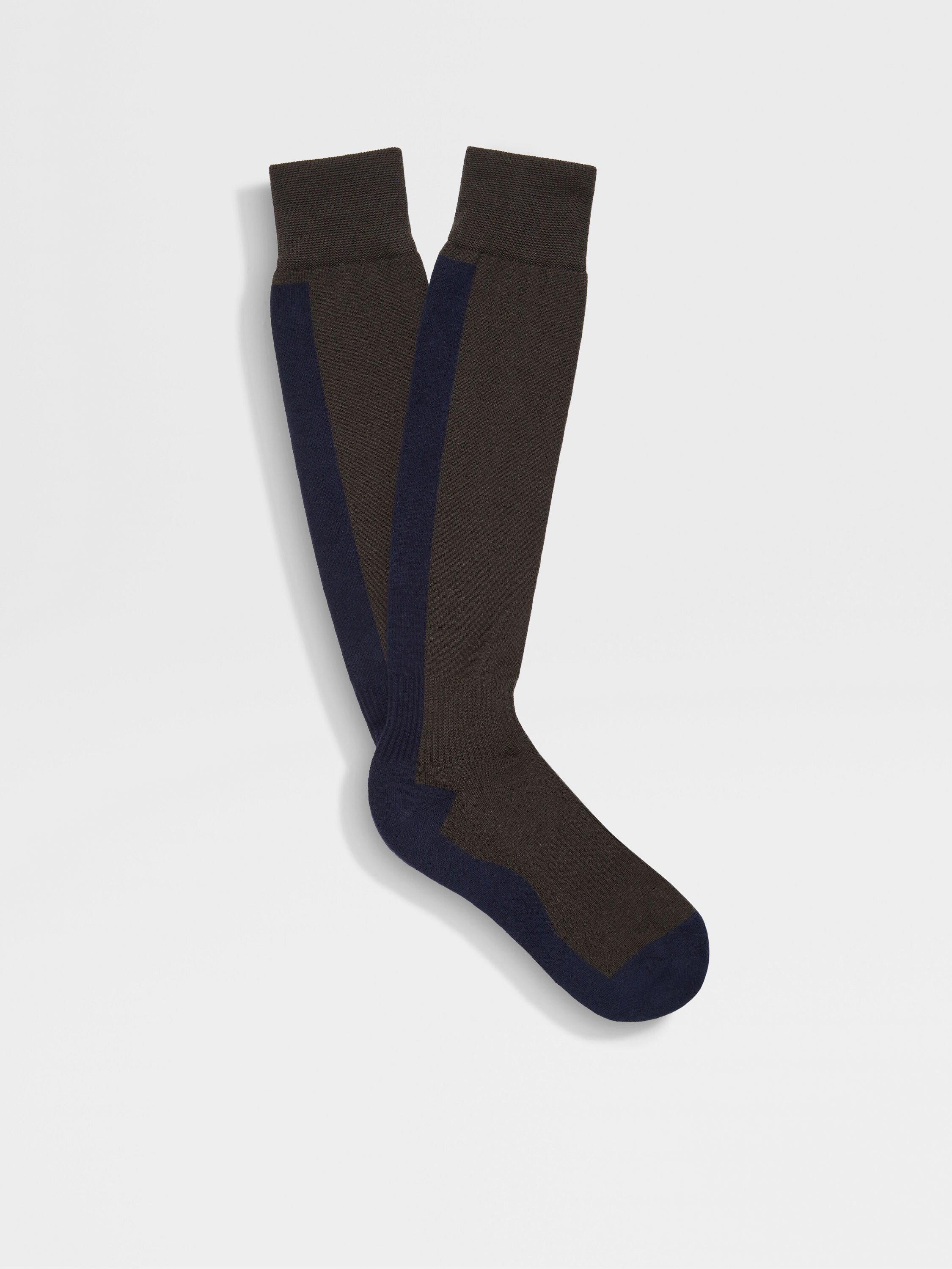 Brown and Blue Techmerino™ Wool Blend Socks 