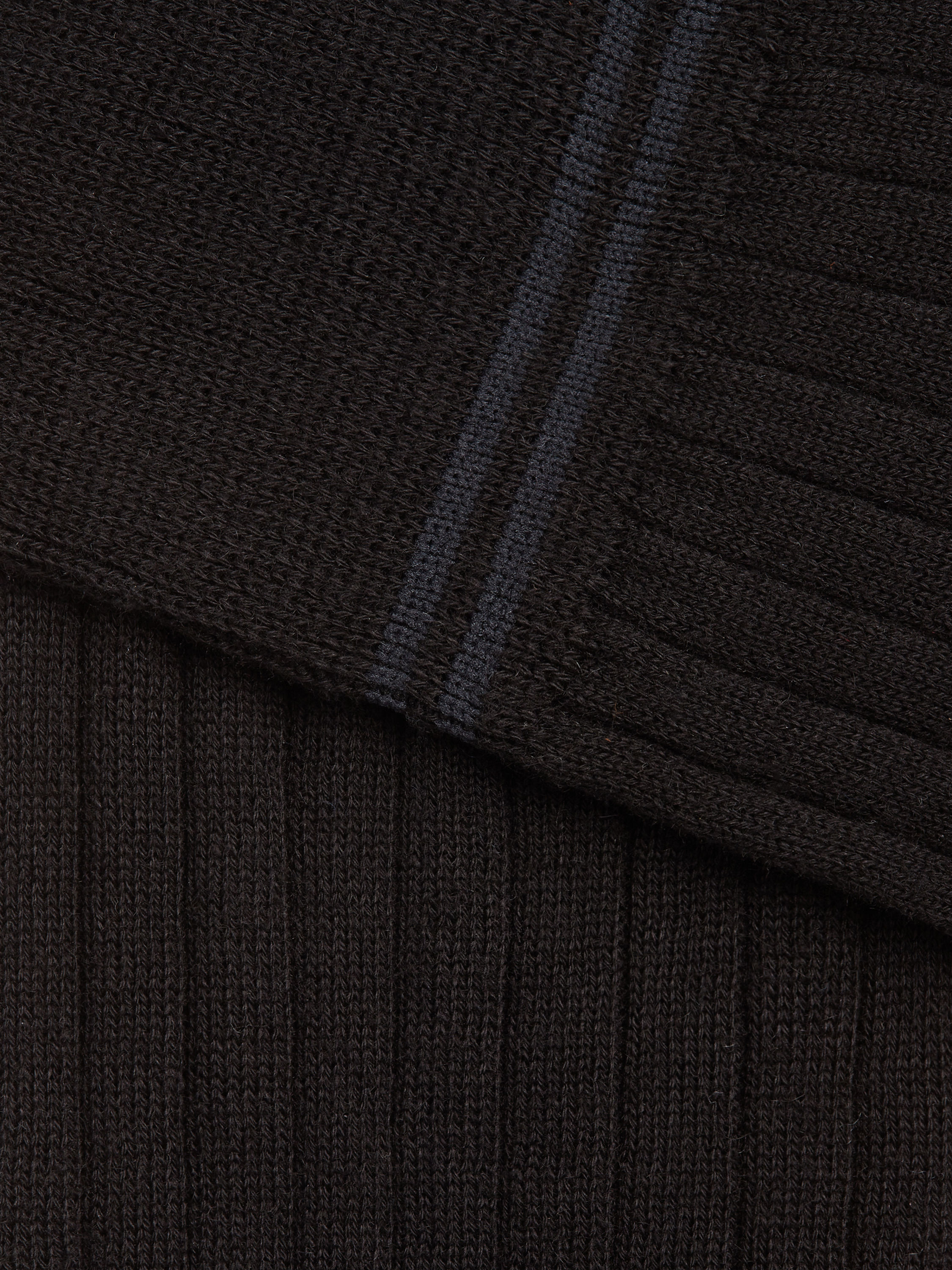 Black Cotton Cashmere and Silk Socks Product detail photo #1