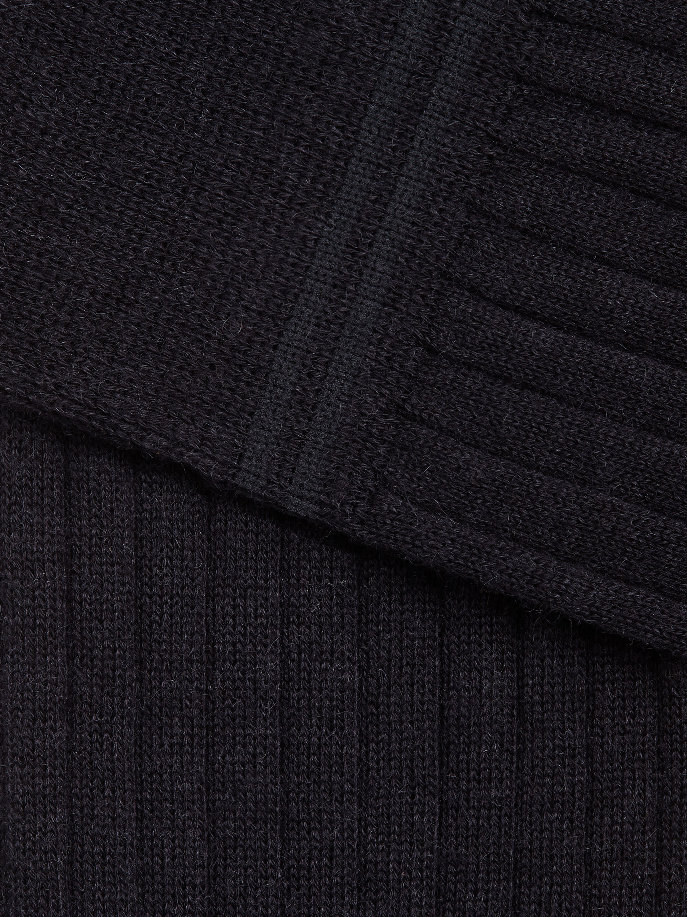 Navy Blue Cotton Cashmere and Silk Socks Product detail photo #1