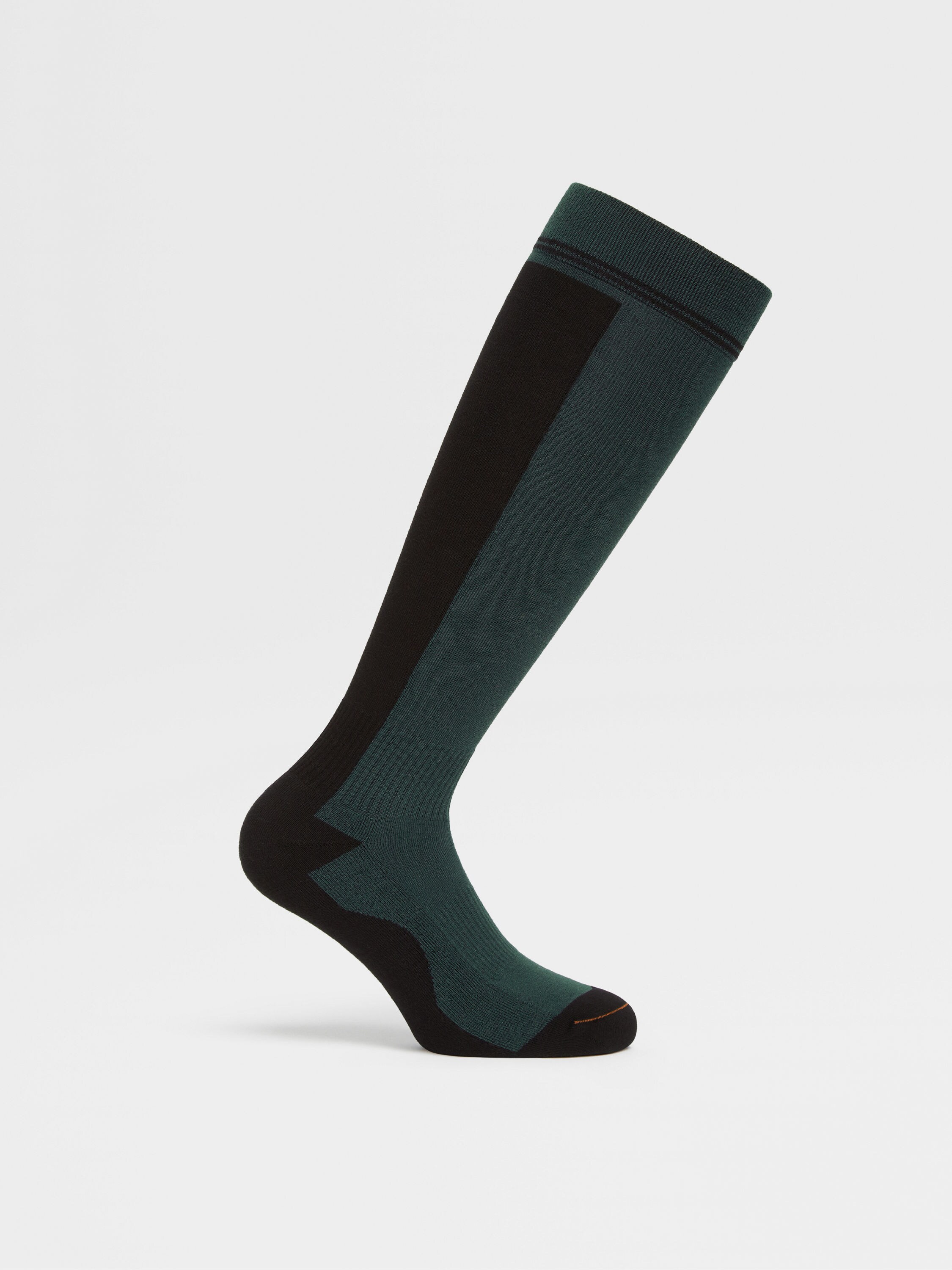 Dark Green Techmerino™ Wool Socks Product detail photo #2