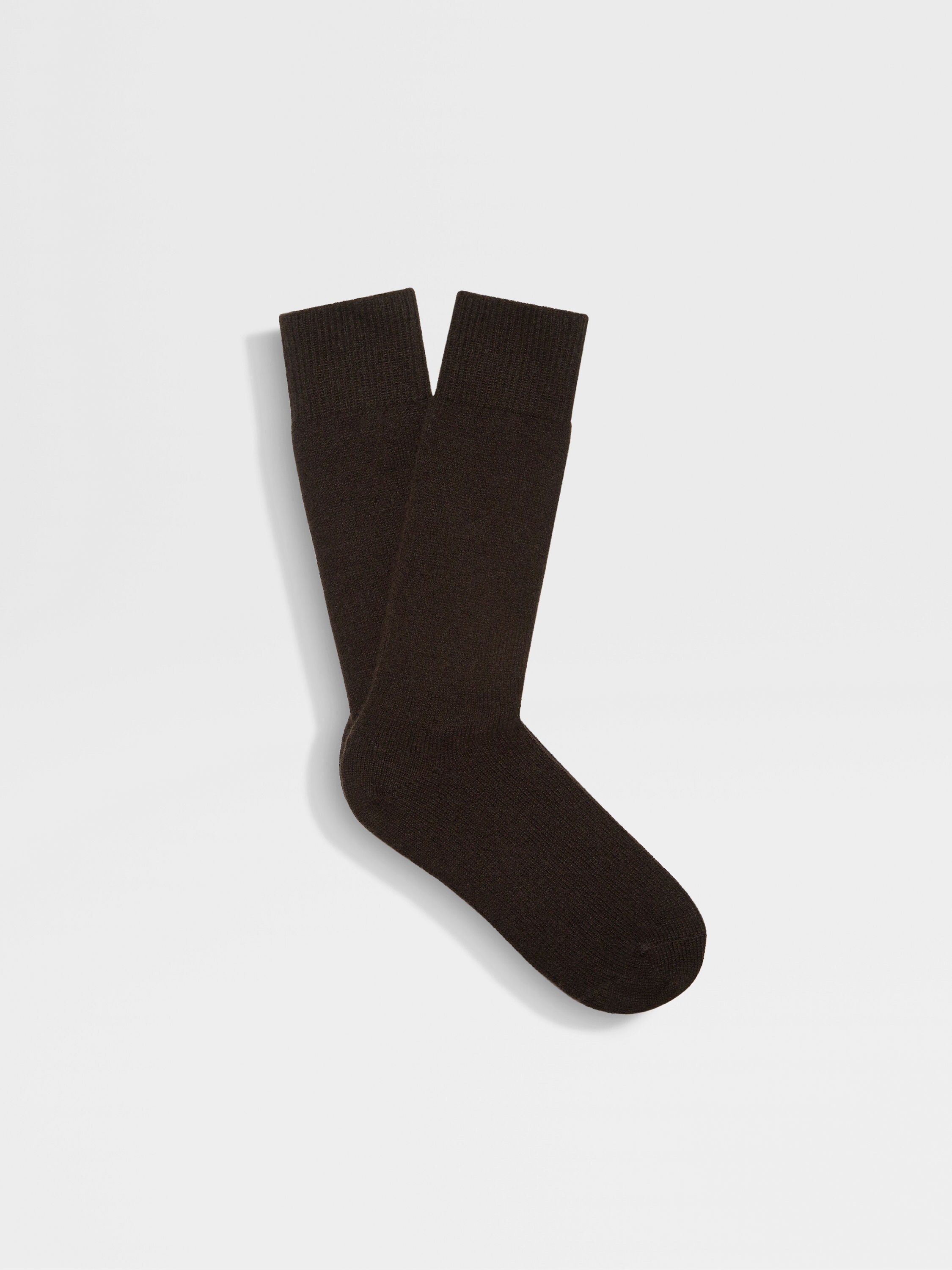 Brown Cashmere Blend Socks 