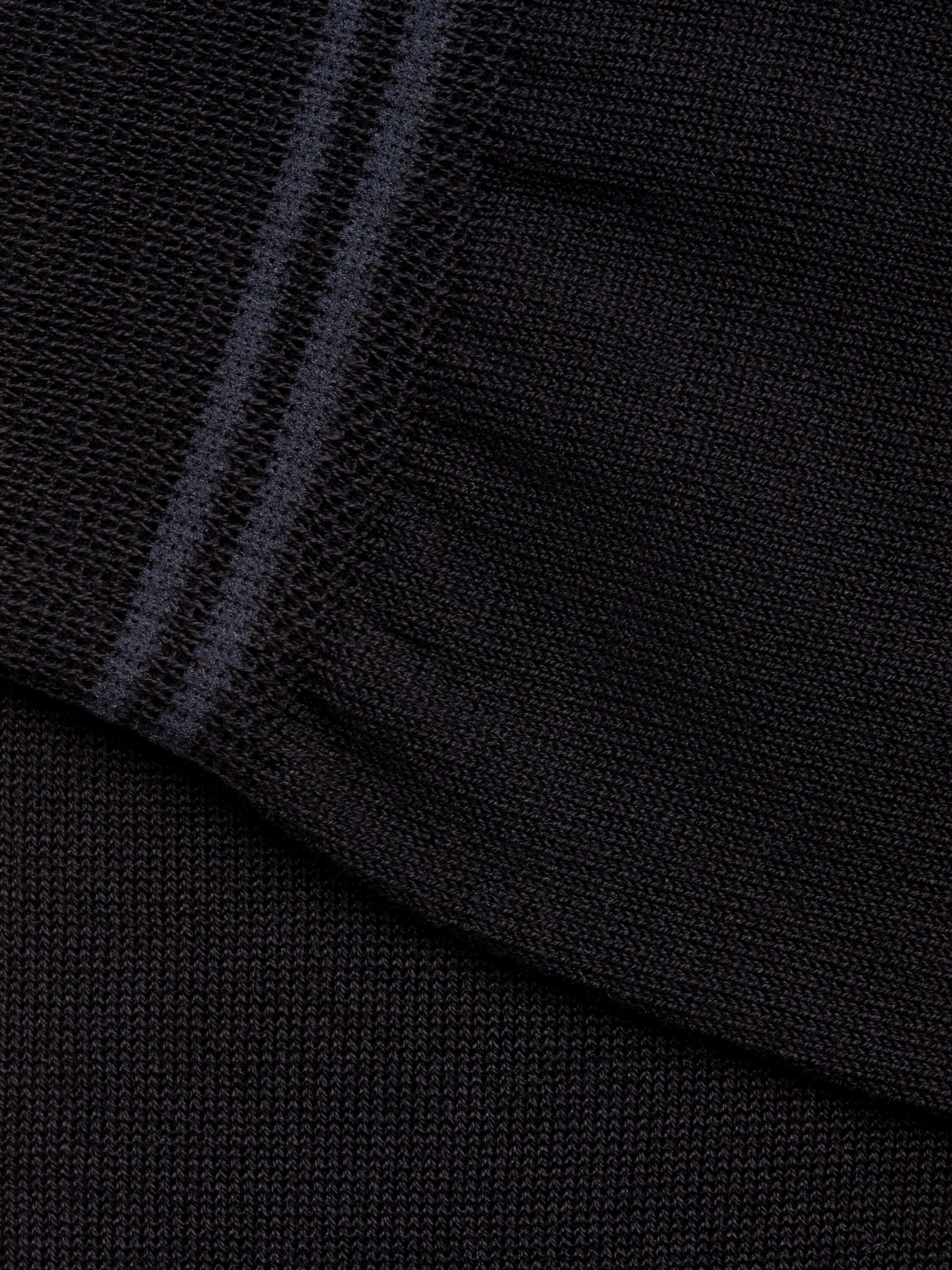 Black Cotton Blend Socks Product detail photo #1