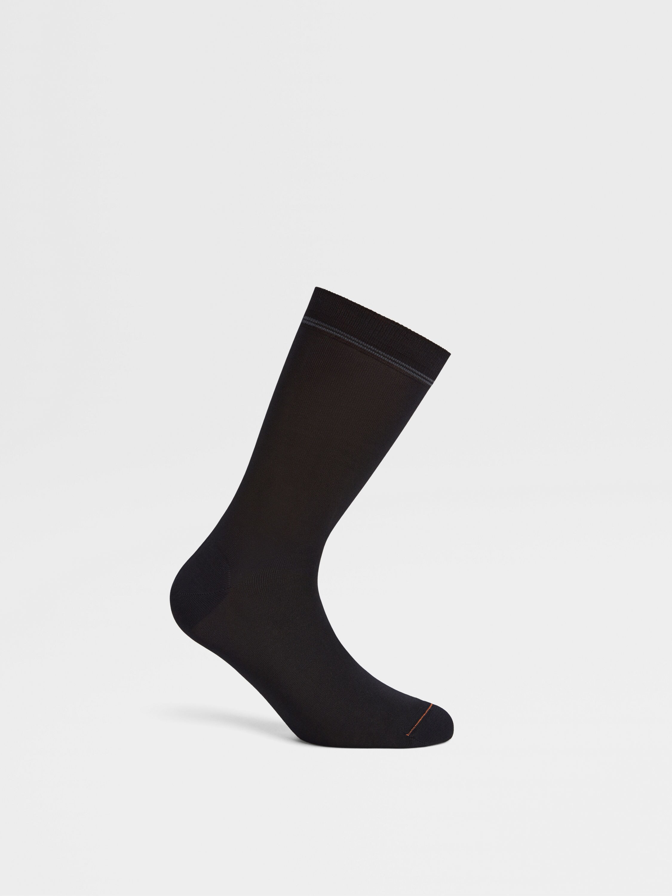 Black Cotton Blend Socks Product detail photo #2