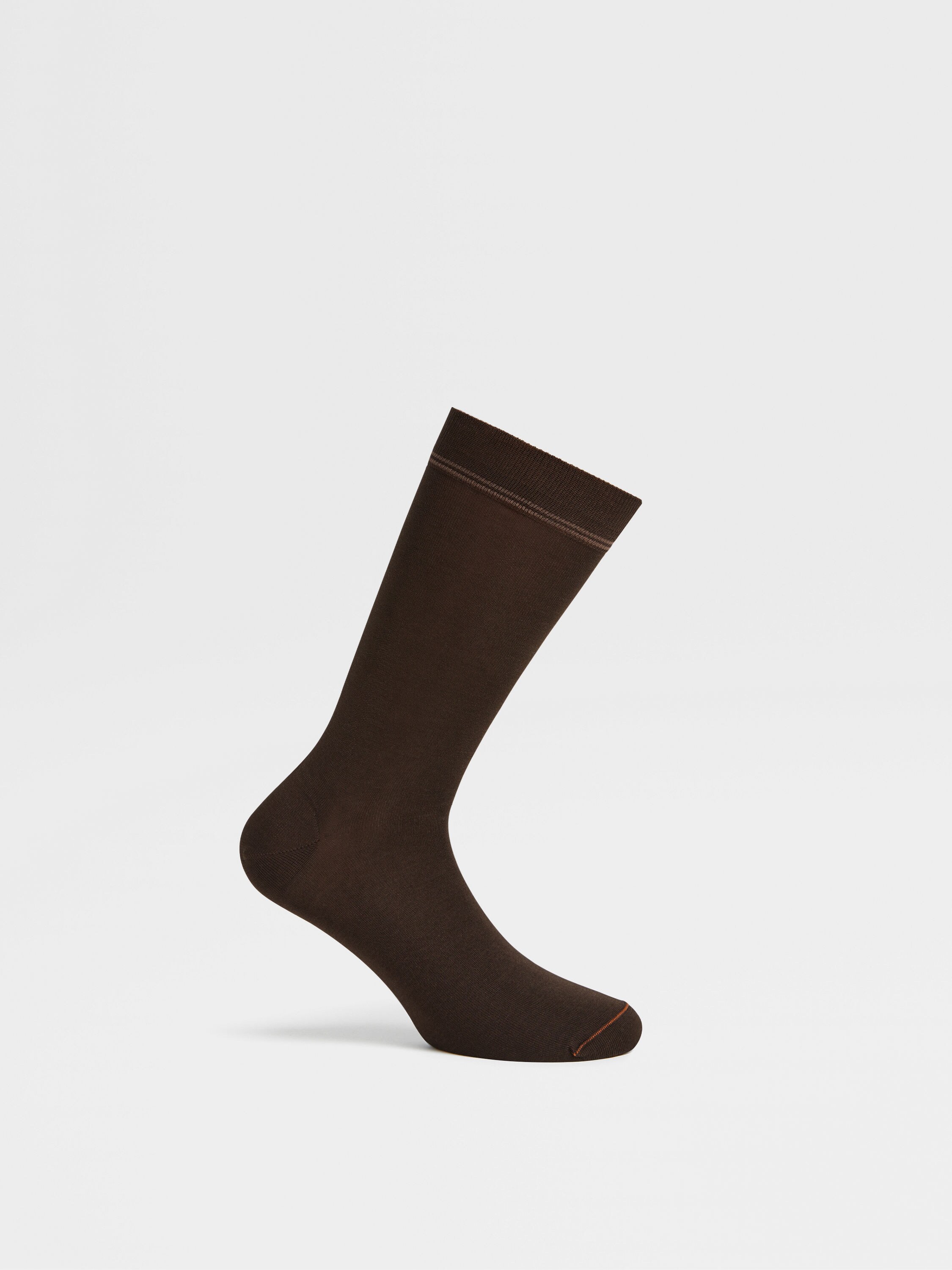 Brown Cotton Blend Socks Product detail photo #2