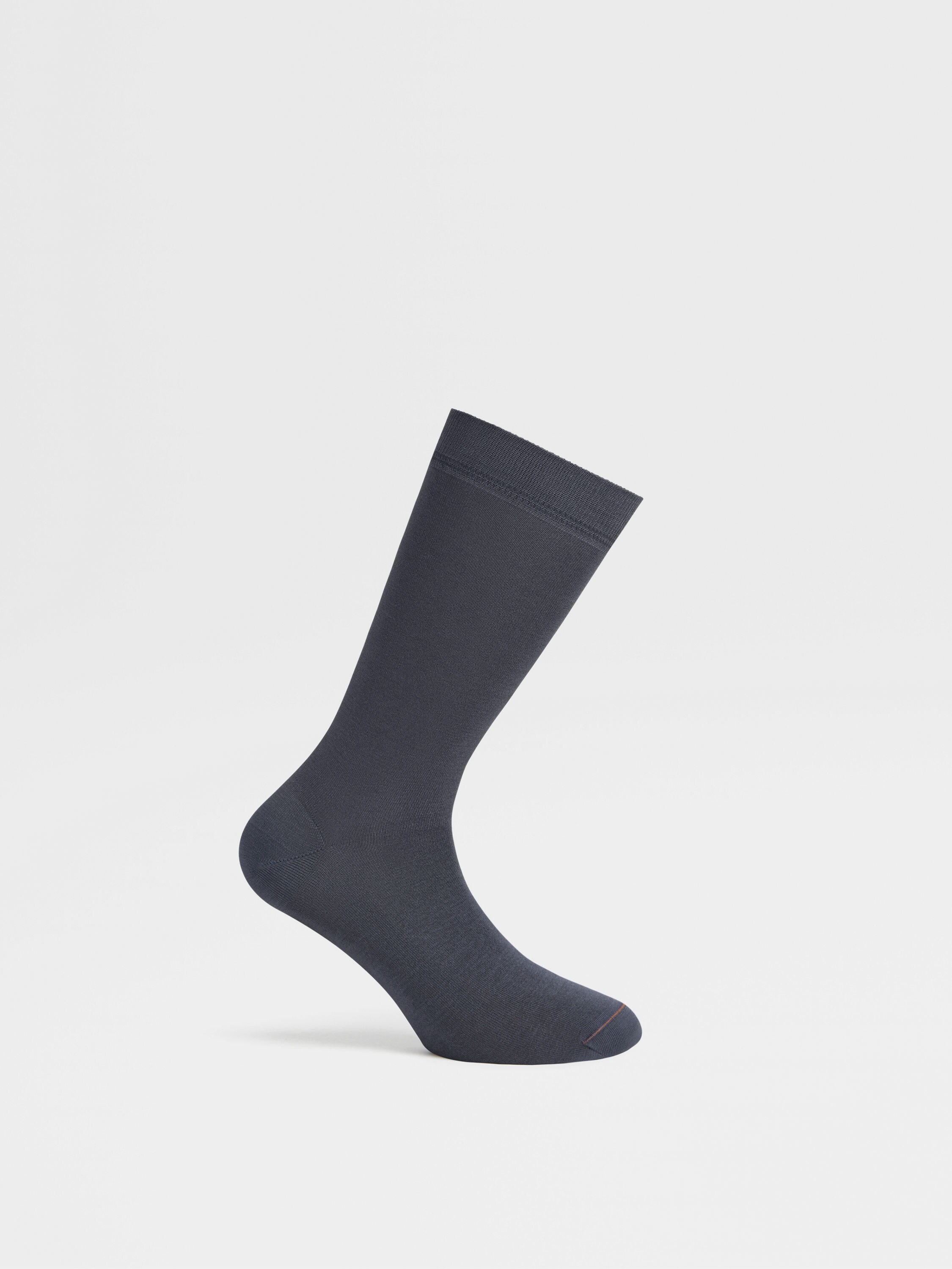 Blue Cotton Blend Socks Product detail photo #2