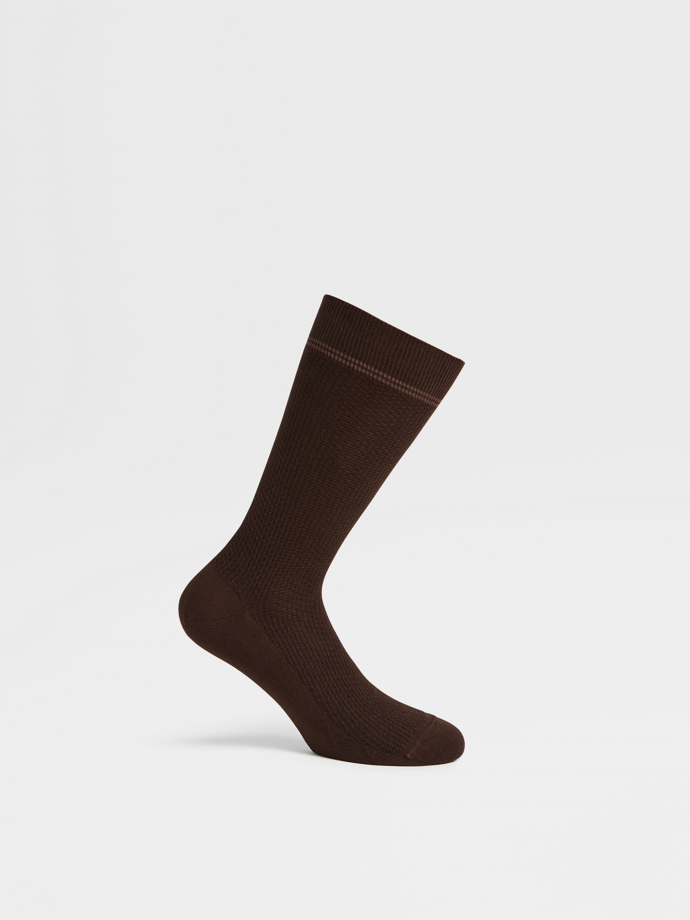 Brown Cotton Blend Socks Product detail photo #2