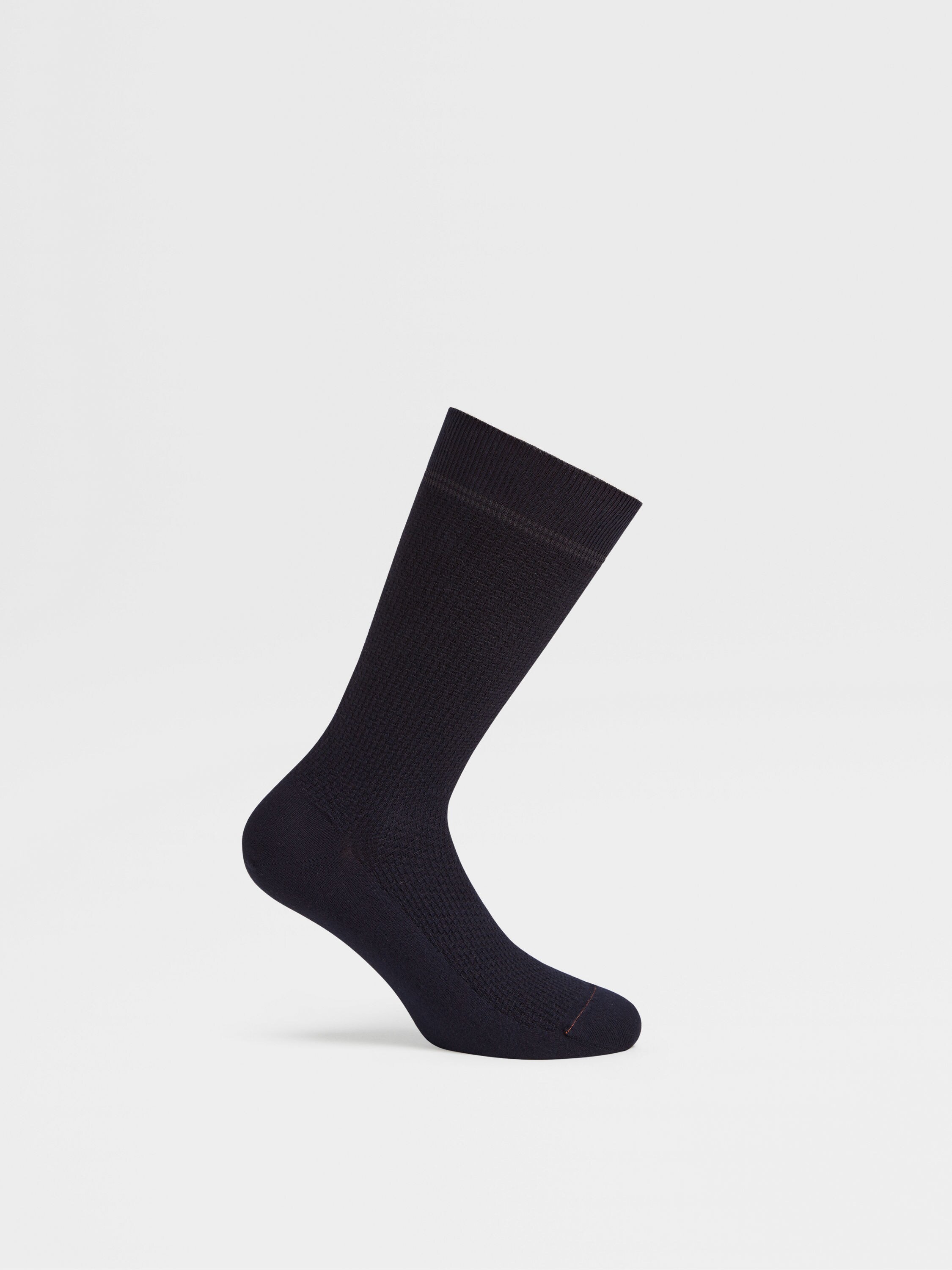 Navy Blue Cotton Blend Socks Product detail photo #2