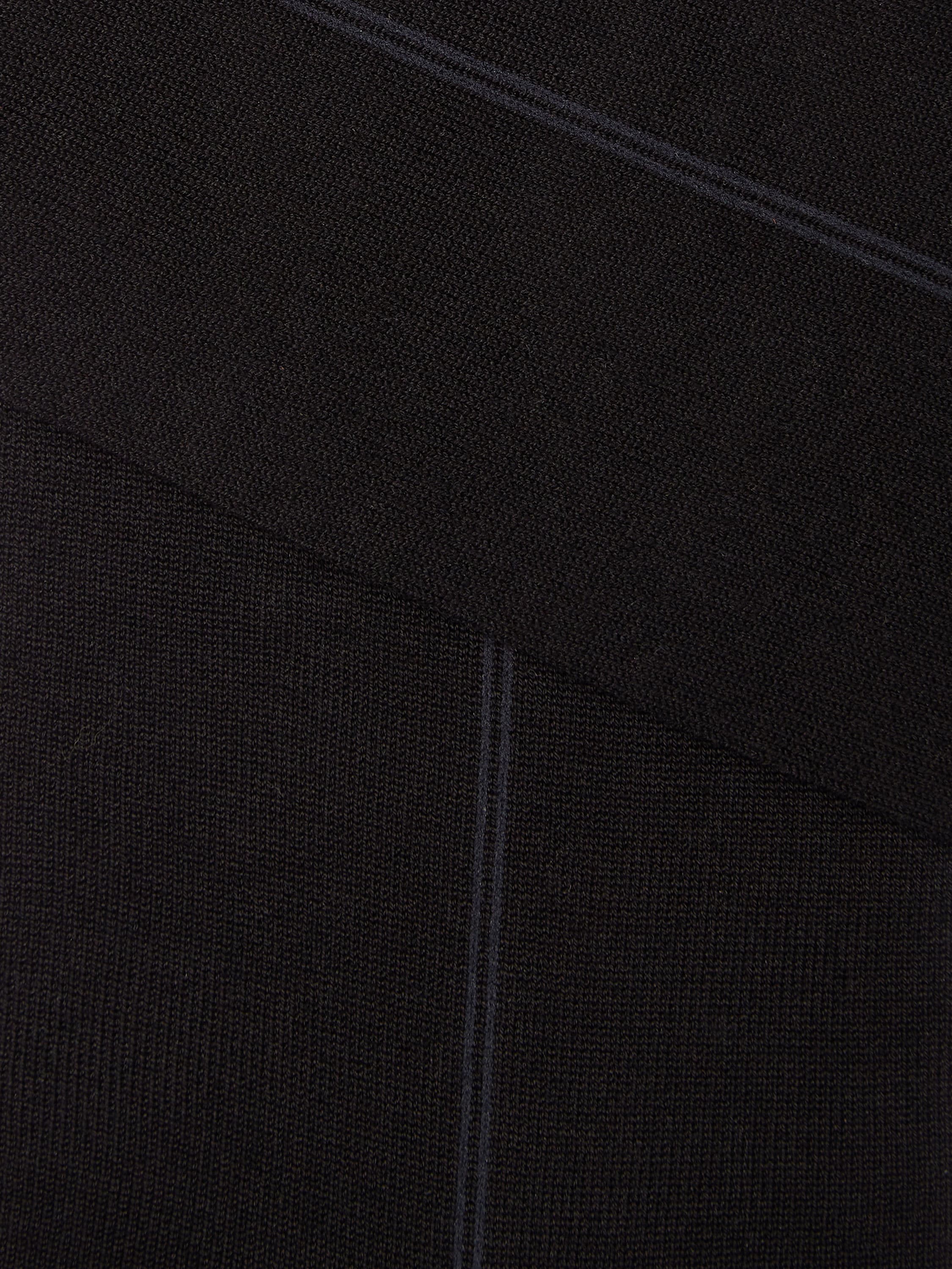 Black Cotton Blend Socks Product detail photo #1