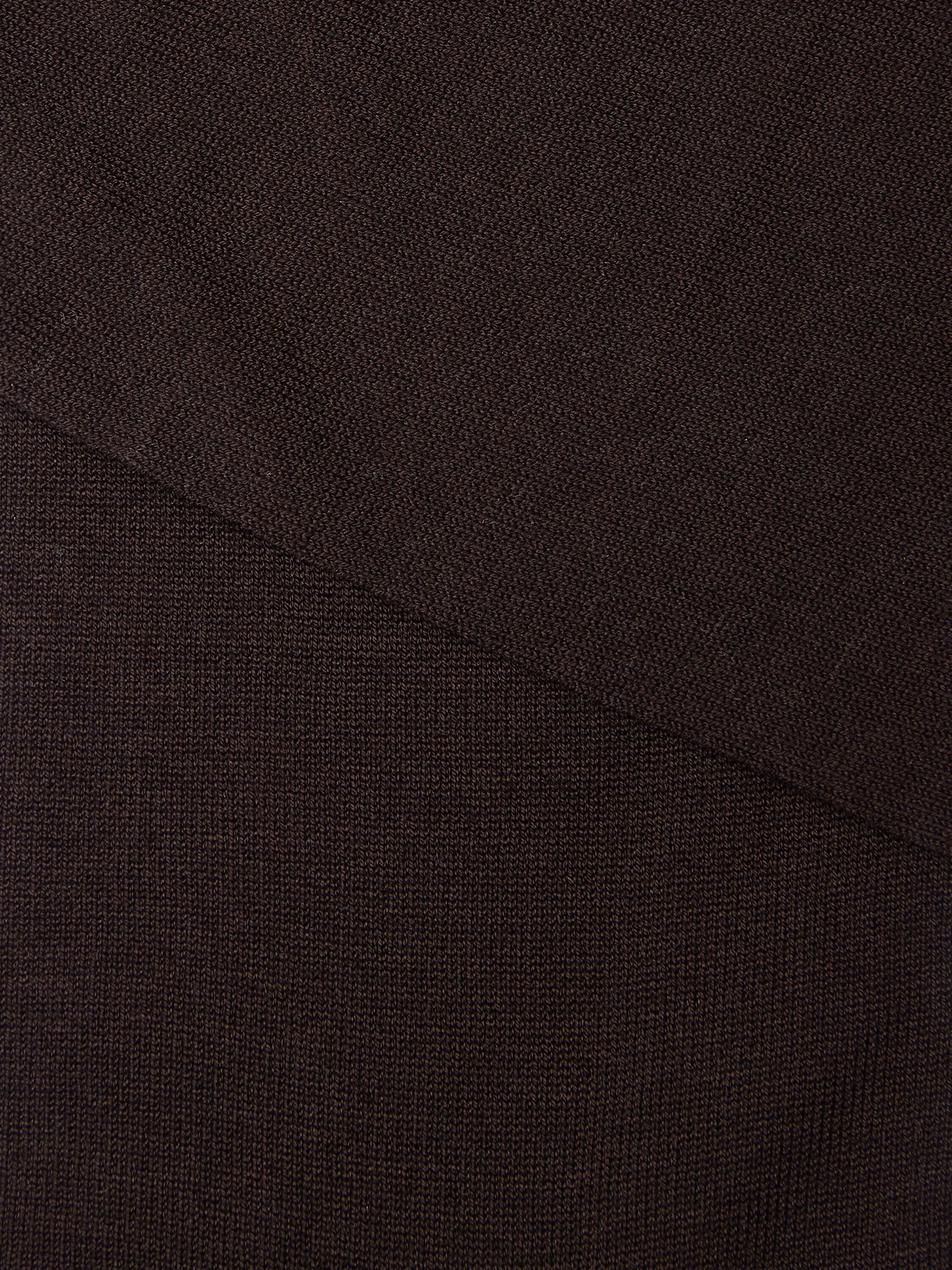 Dark Brown Cotton Blend Socks Product detail photo #1
