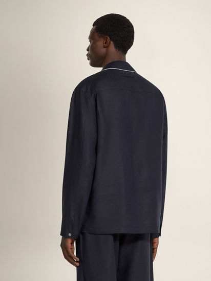 Navy Blue Oasi Lino Pajamas SS26 34219912 | Zegna US