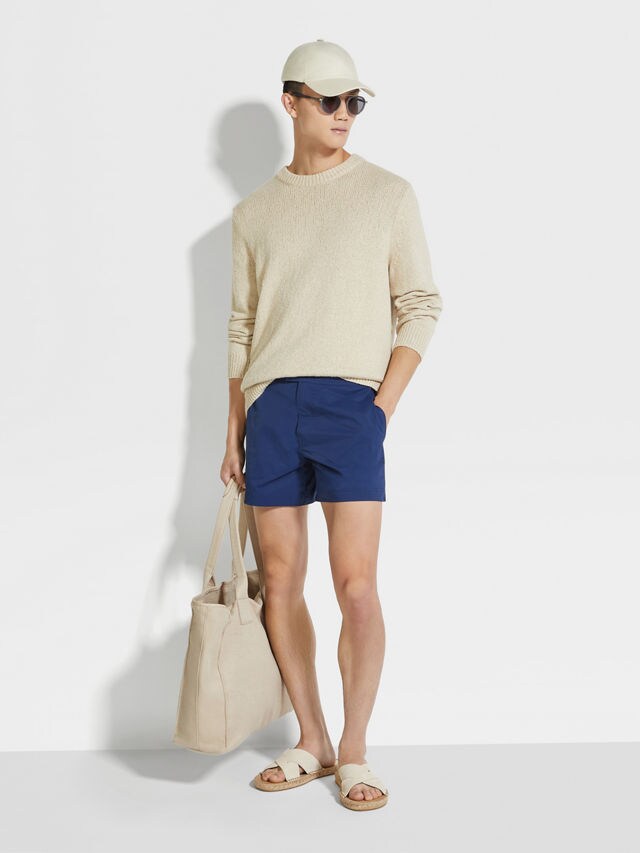 ZEGNA 232 Road Brand Mark Swim Trunks Product detail photo #3