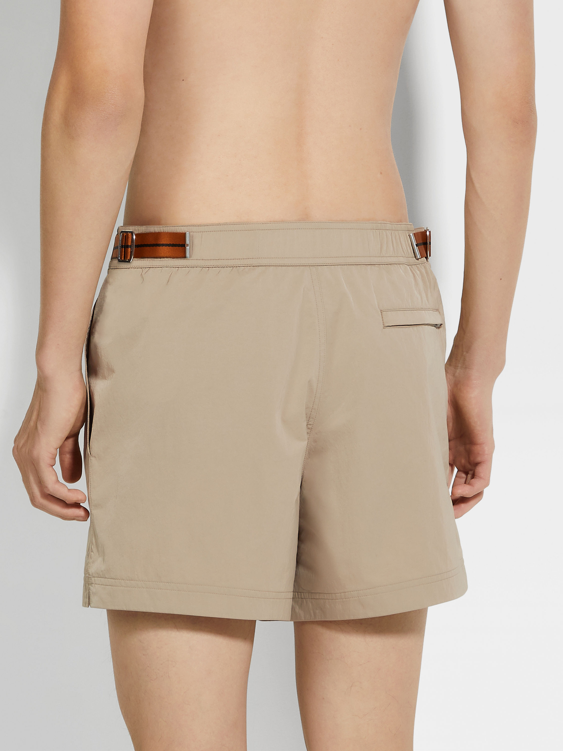Zegna 232 Road Brand Mark Swim Trunks Product detail photo #2