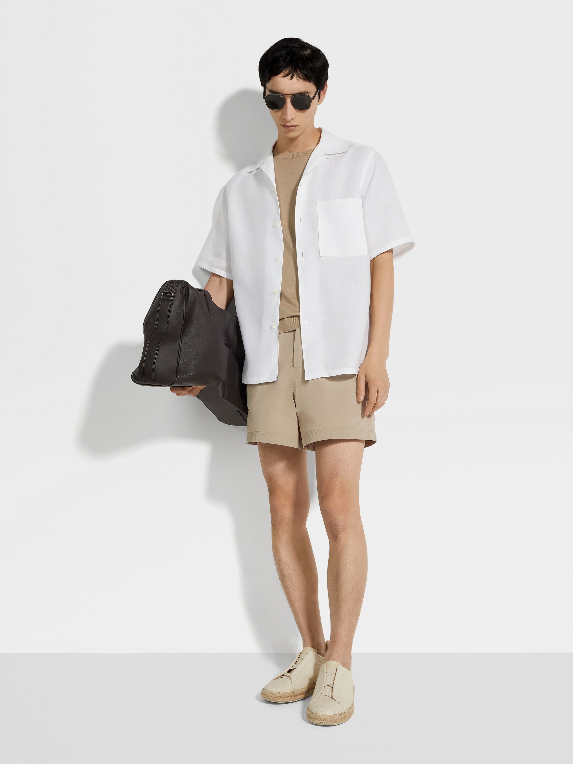 Zegna 232 Road Brand Mark Swim Trunks Product detail photo #3