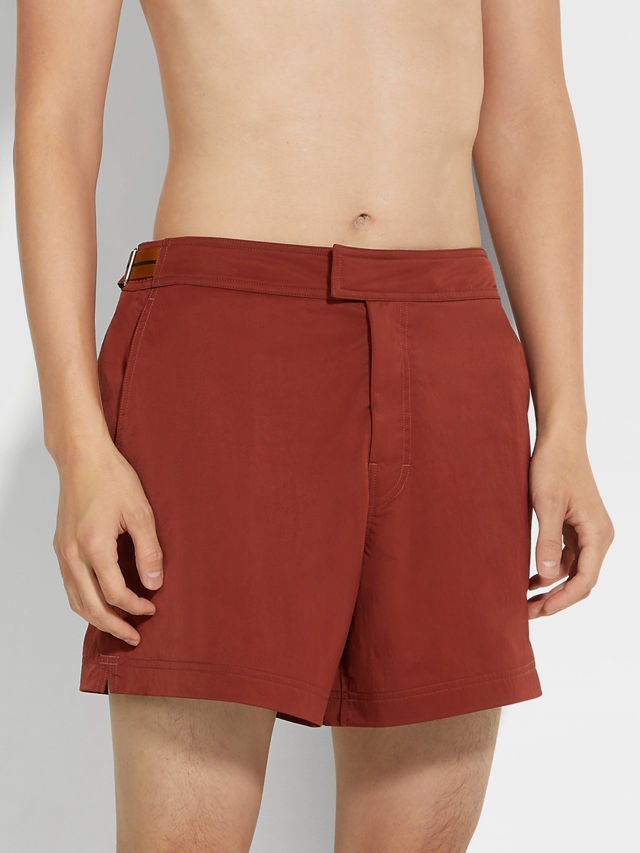 Zegna 232 Road Brand Mark Swim Trunks Product detail photo #1