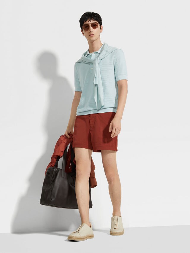 Zegna 232 Road Brand Mark Swim Trunks Product detail photo #3