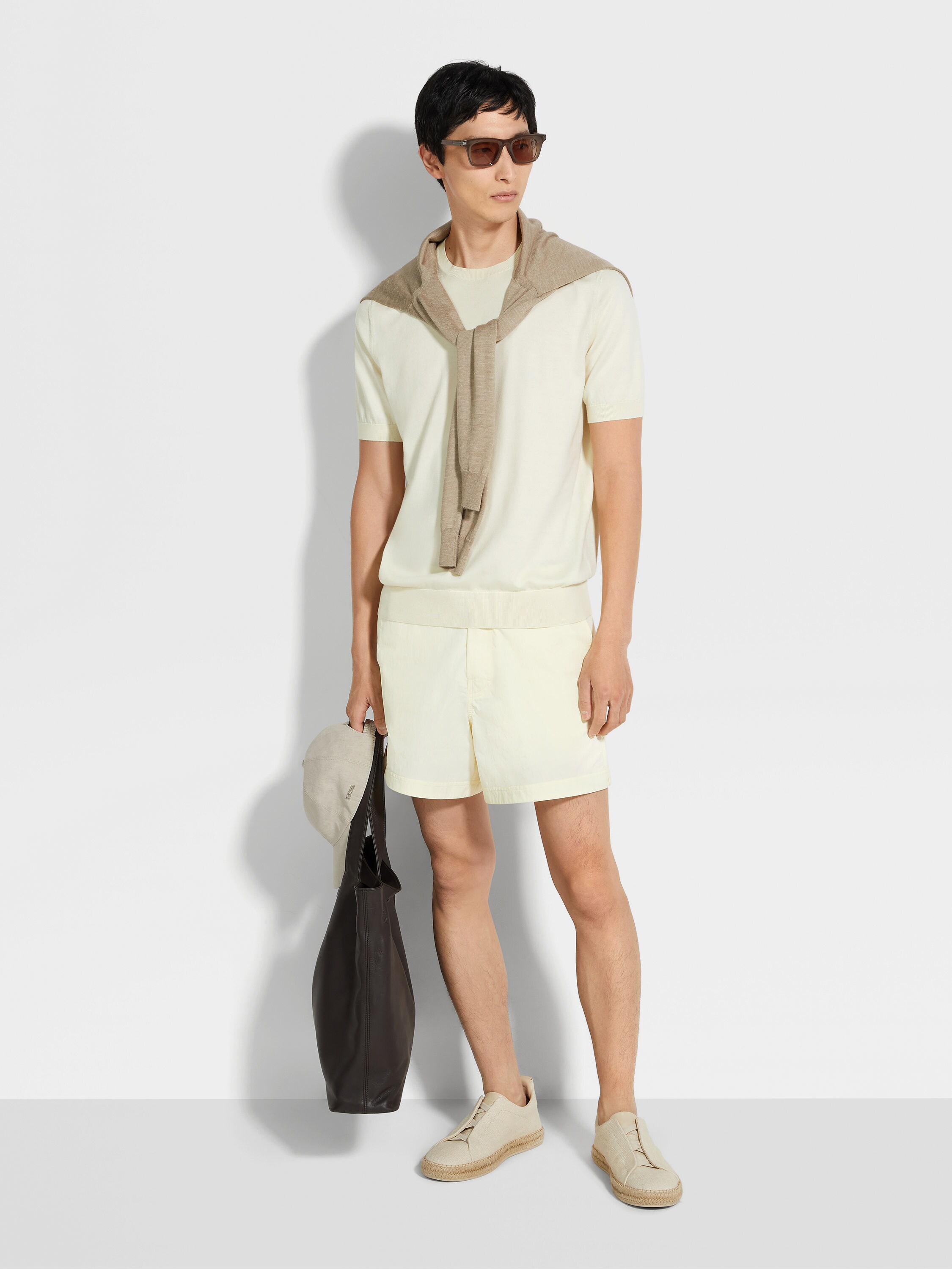 Zegna 232 Road Brand Mark Swim Trunks Product detail photo #3