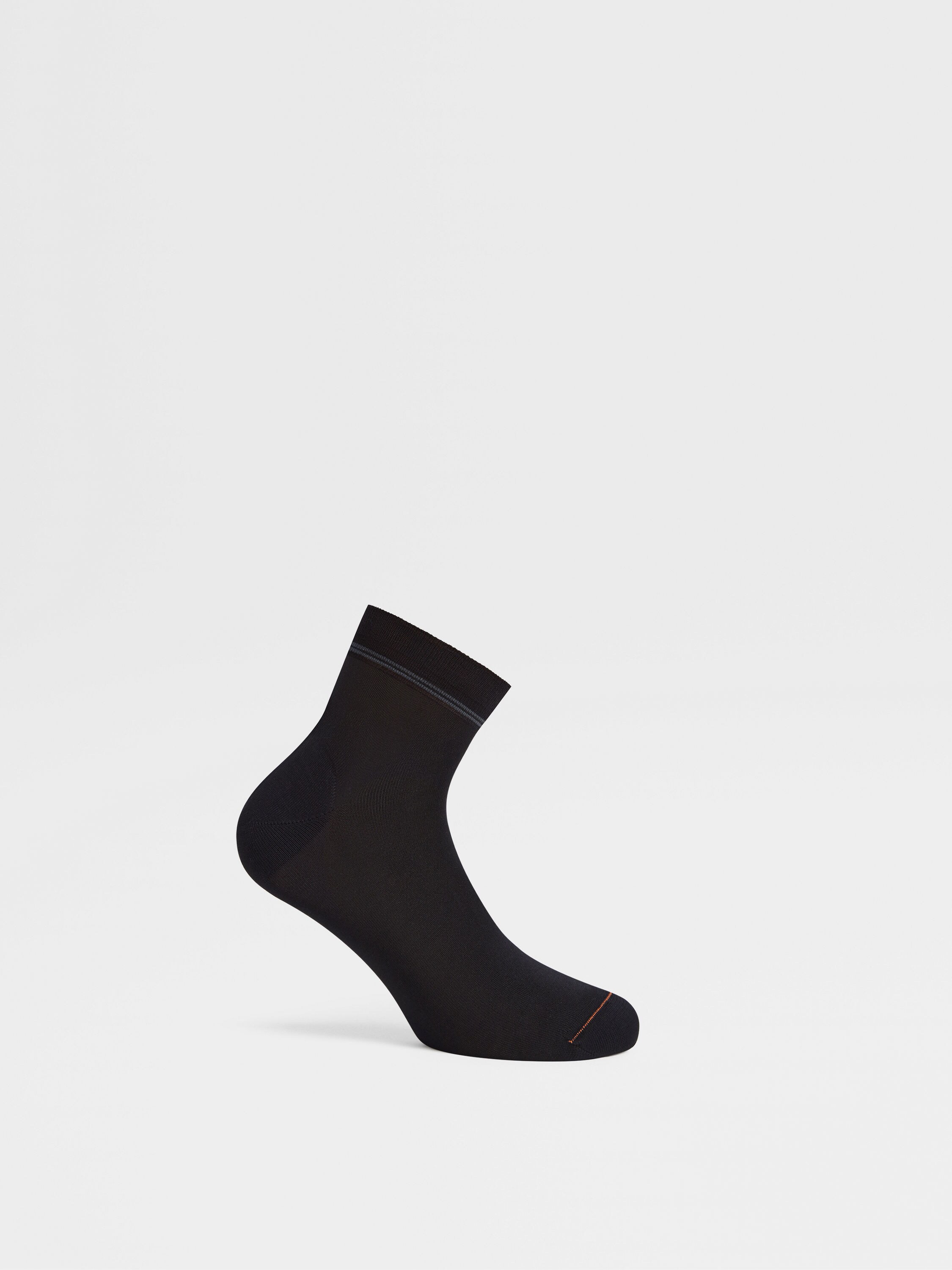 Black Cotton Blend Socks Product detail photo #2