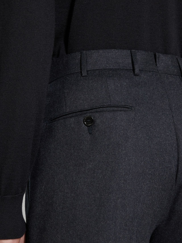 Dark Grey Wool Pants Product detail photo #1