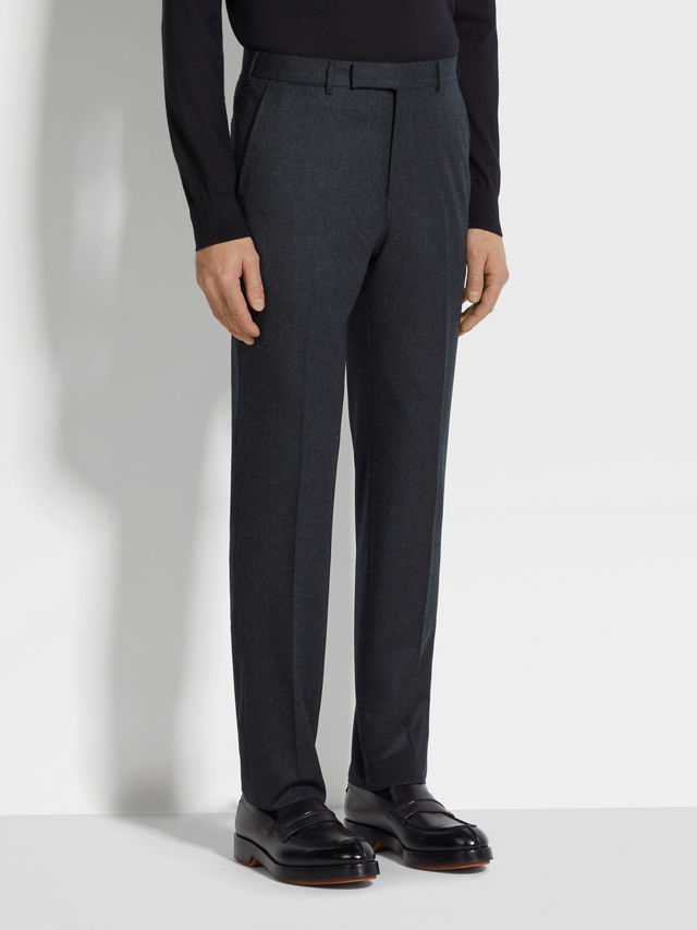 Dark Grey Wool Pants Product detail photo #3