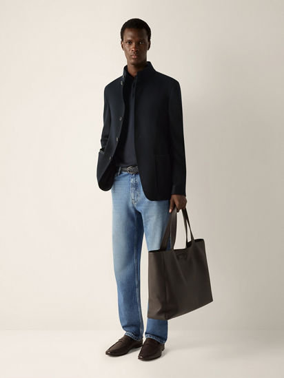 Navy Blue Oasi Cashmere Il Conte Jacket FW26 39316633 | Zegna NL